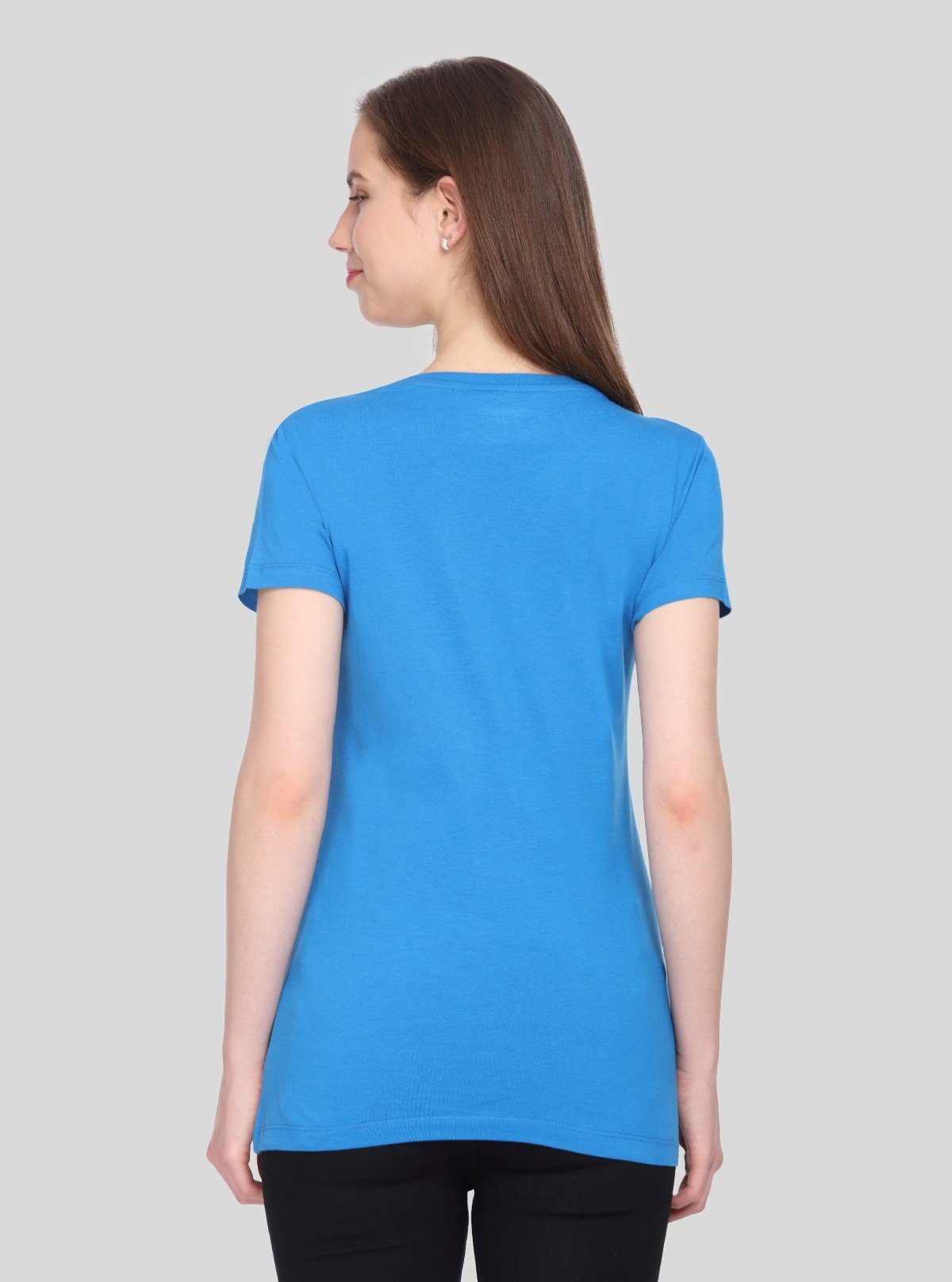Women's Royal Blue Crew Neck Cotton Jersey Short Sleeve T-Shirt by Boer and Fitch - Boer and Fitch