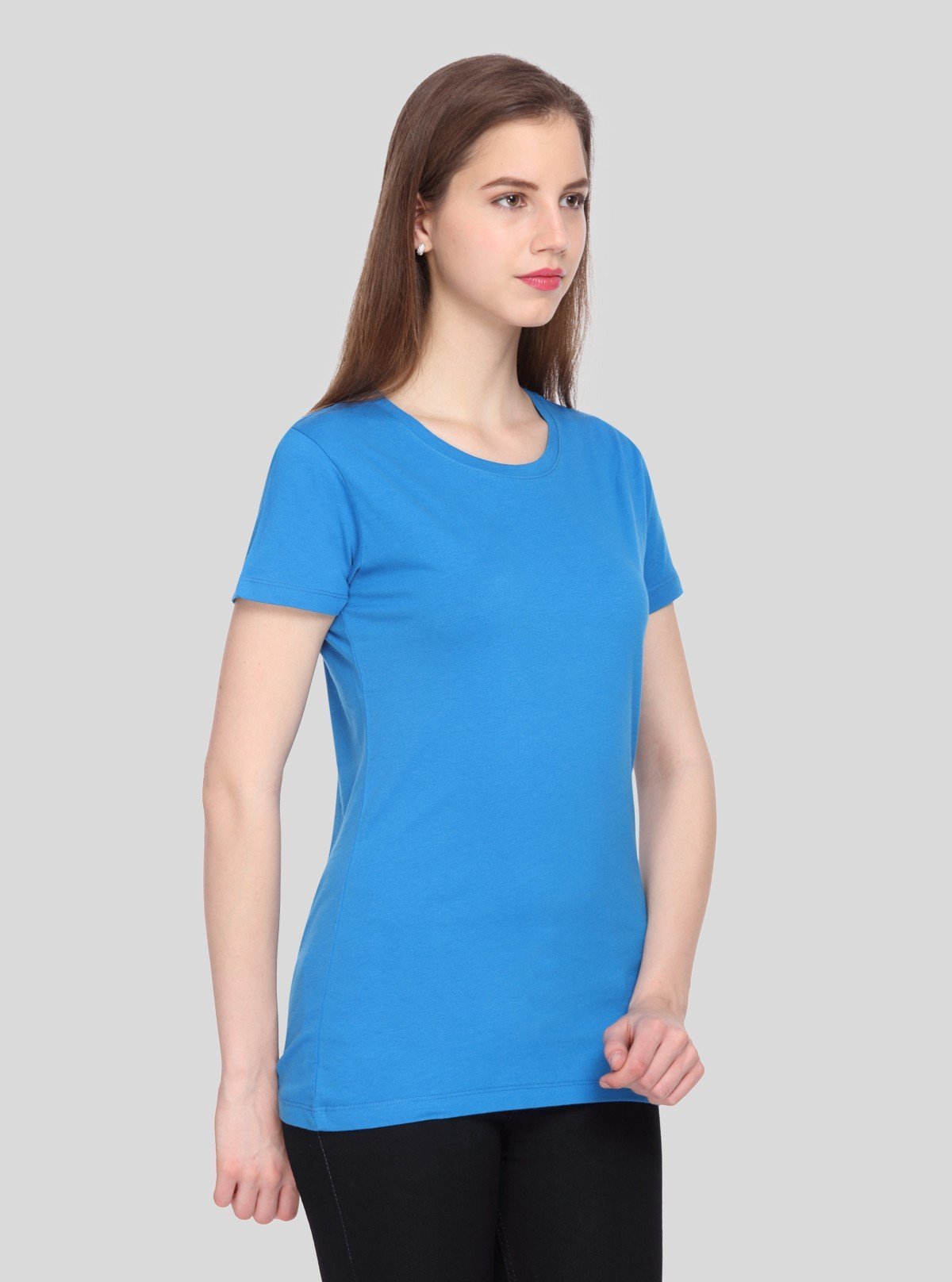 Women's Royal Blue Crew Neck Cotton Jersey Short Sleeve T-Shirt by Boer and Fitch - Boer and Fitch