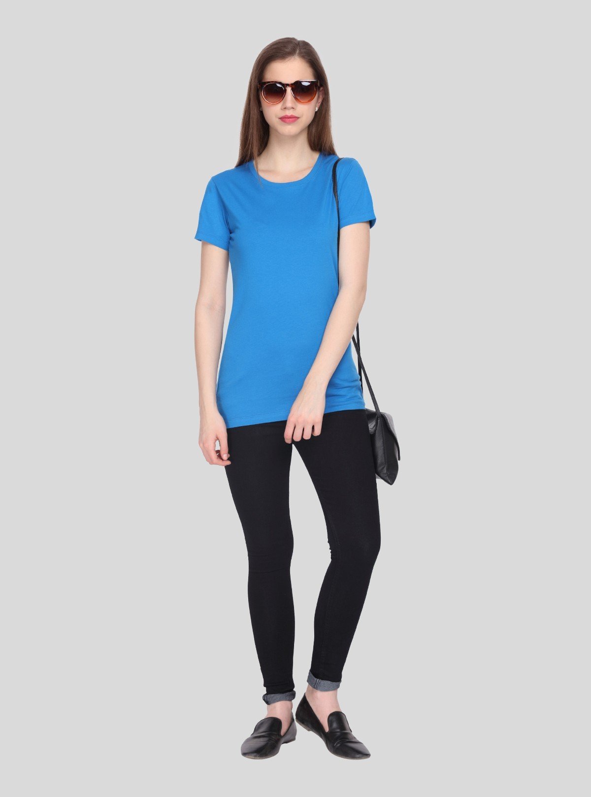 Women's Royal Blue Crew Neck Cotton Jersey Short Sleeve T-Shirt by Boer and Fitch - Boer and Fitch