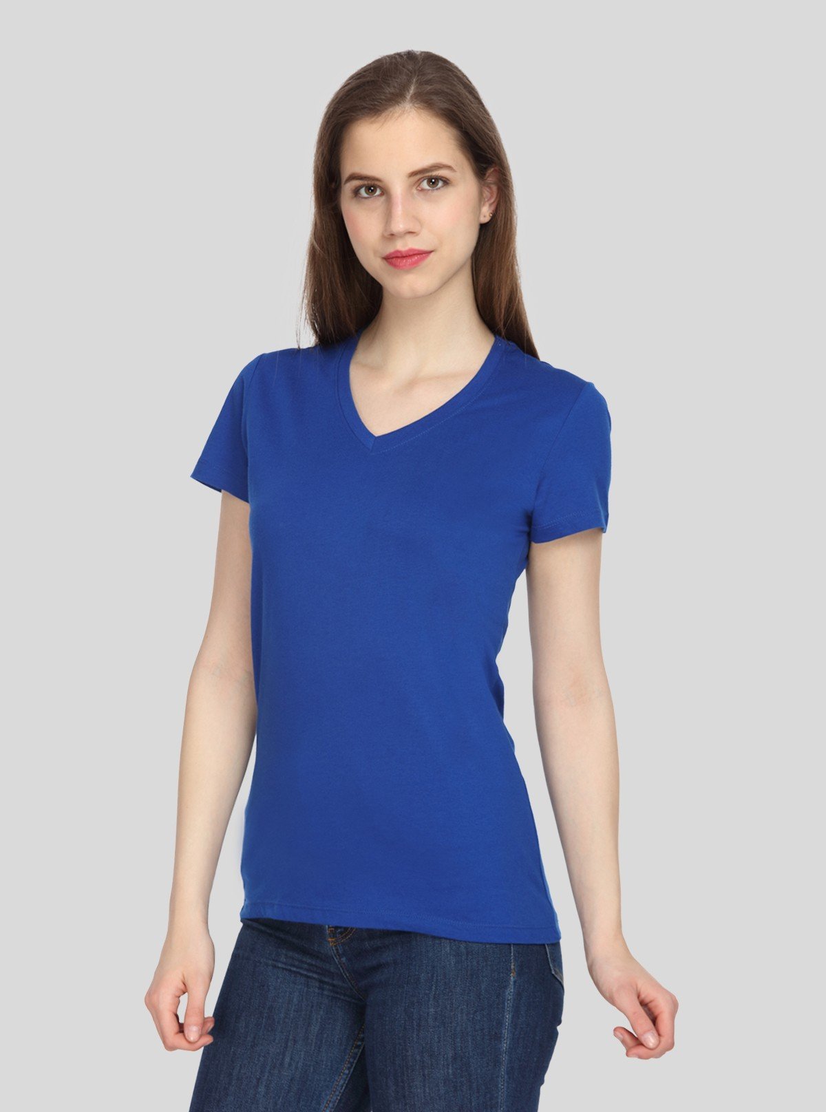 Women’s Royal Blue V - Neck T-Shirt – Casual Cotton Tee | Boer & Fitch - Boer and Fitch