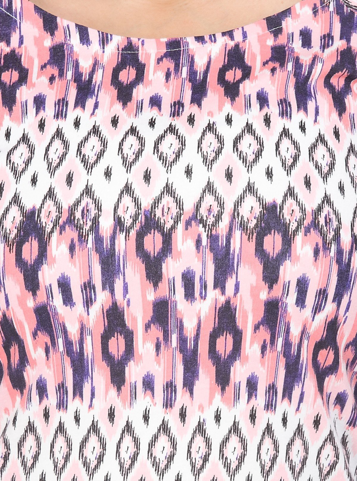 Women's Scoop Neck Graphic Print Long Sleeve Cotton Jersey Top - Boer and Fitch