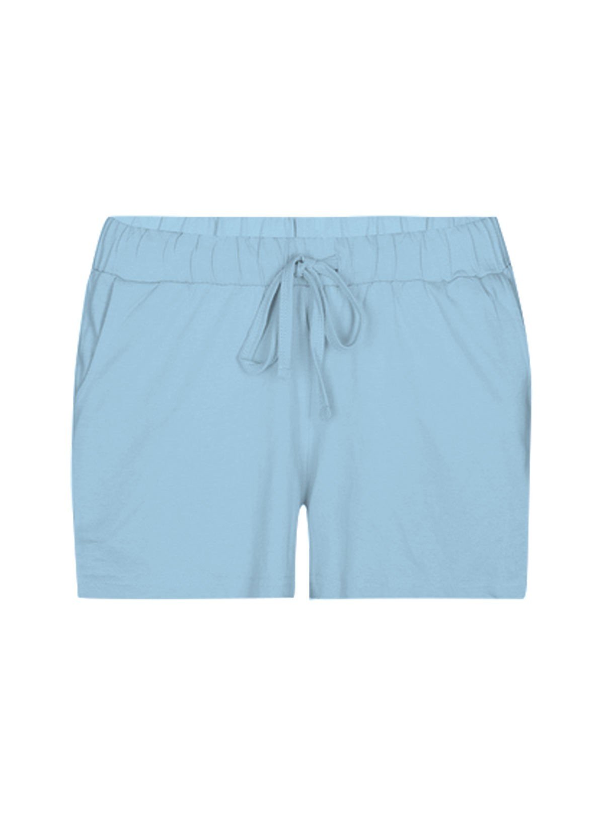 Women’s Sky Blue Cotton Jersey Shorts – Light, Breezy & Everyday Comfort - Boer and Fitch
