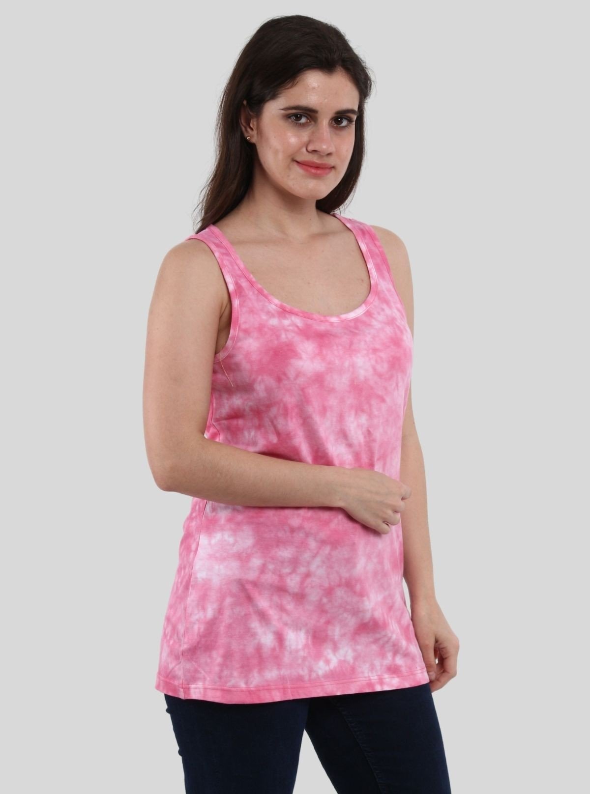 Women’s Sleeveless Pink Tie and Dye Top – Boer and Fitch - Boer and Fitch