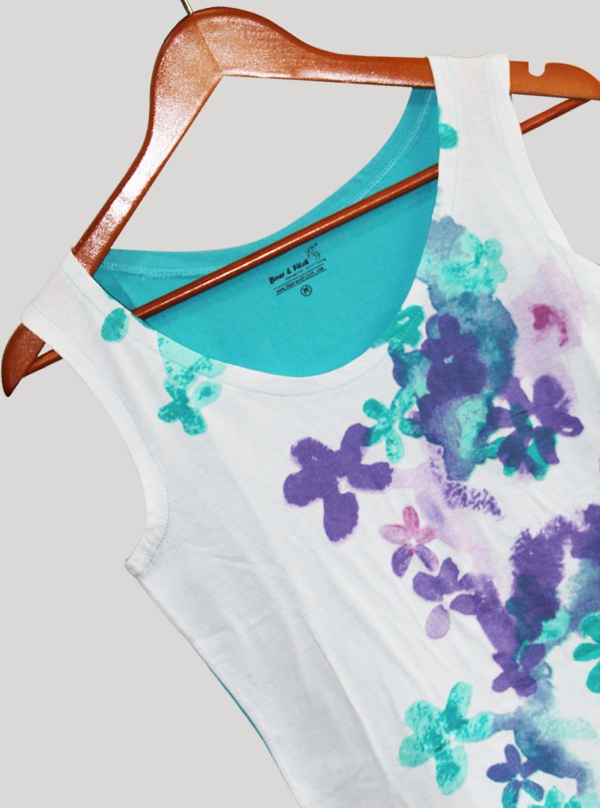 Women’s Sleeveless White Floral Cotton Top – Chic Casual by Boer and Fitch - Boer and Fitch