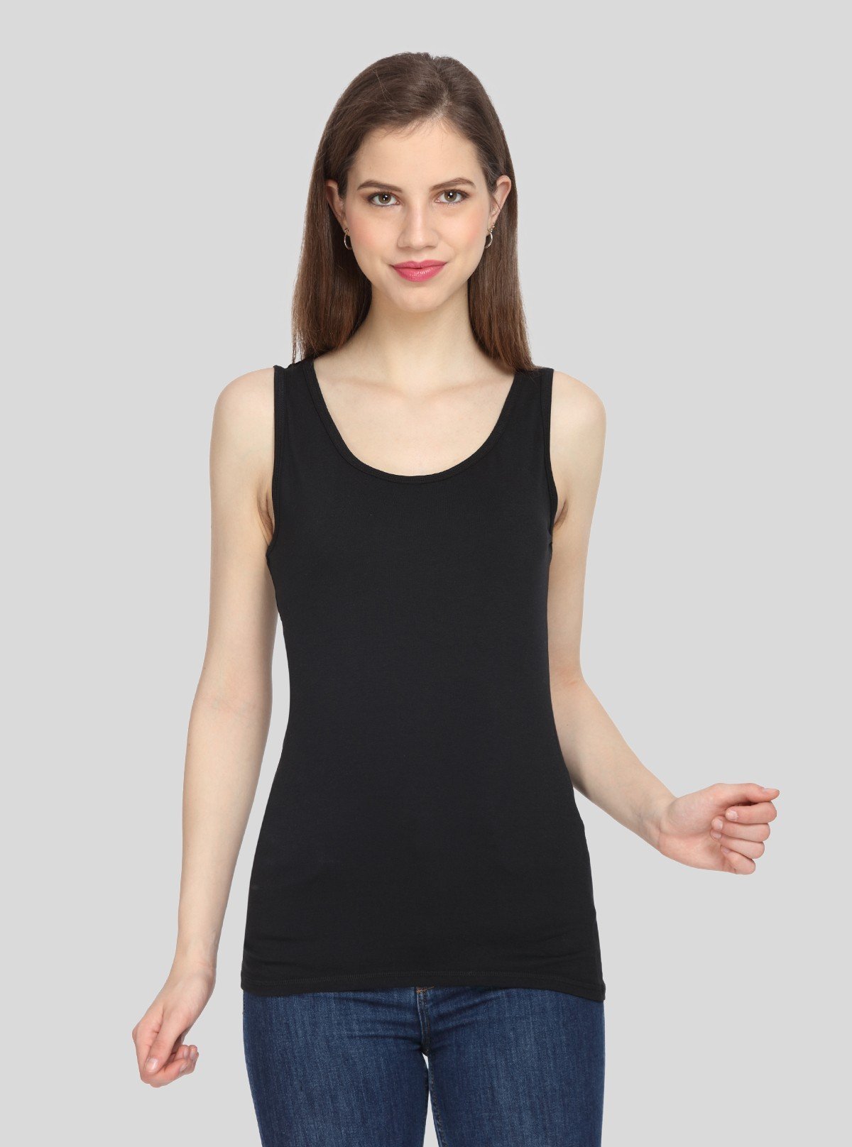 Women’s Solid Black Sleeveless Stretch Top – Boer and Fitch - Boer and Fitch