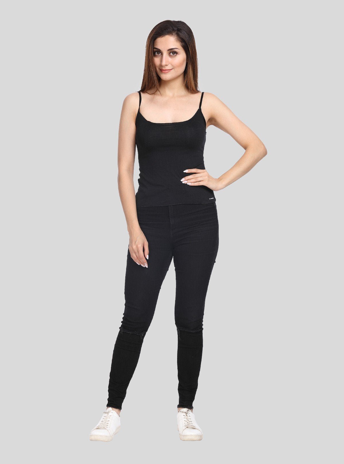 Women’s Solid Black Spaghetti Top – Boer and Fitch - Boer and Fitch