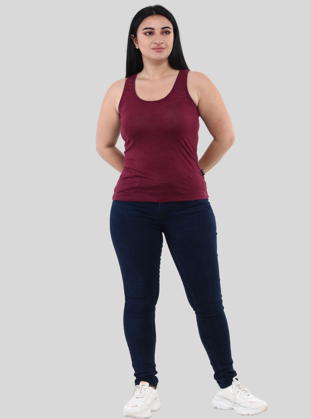 Women’s Solid Burgundy Sleeveless Top – Boer and Fitch - Boer and Fitch