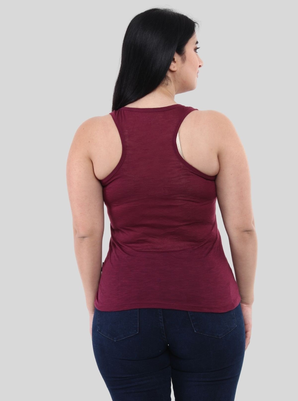 Women’s Solid Burgundy Sleeveless Top – Boer and Fitch - Boer and Fitch