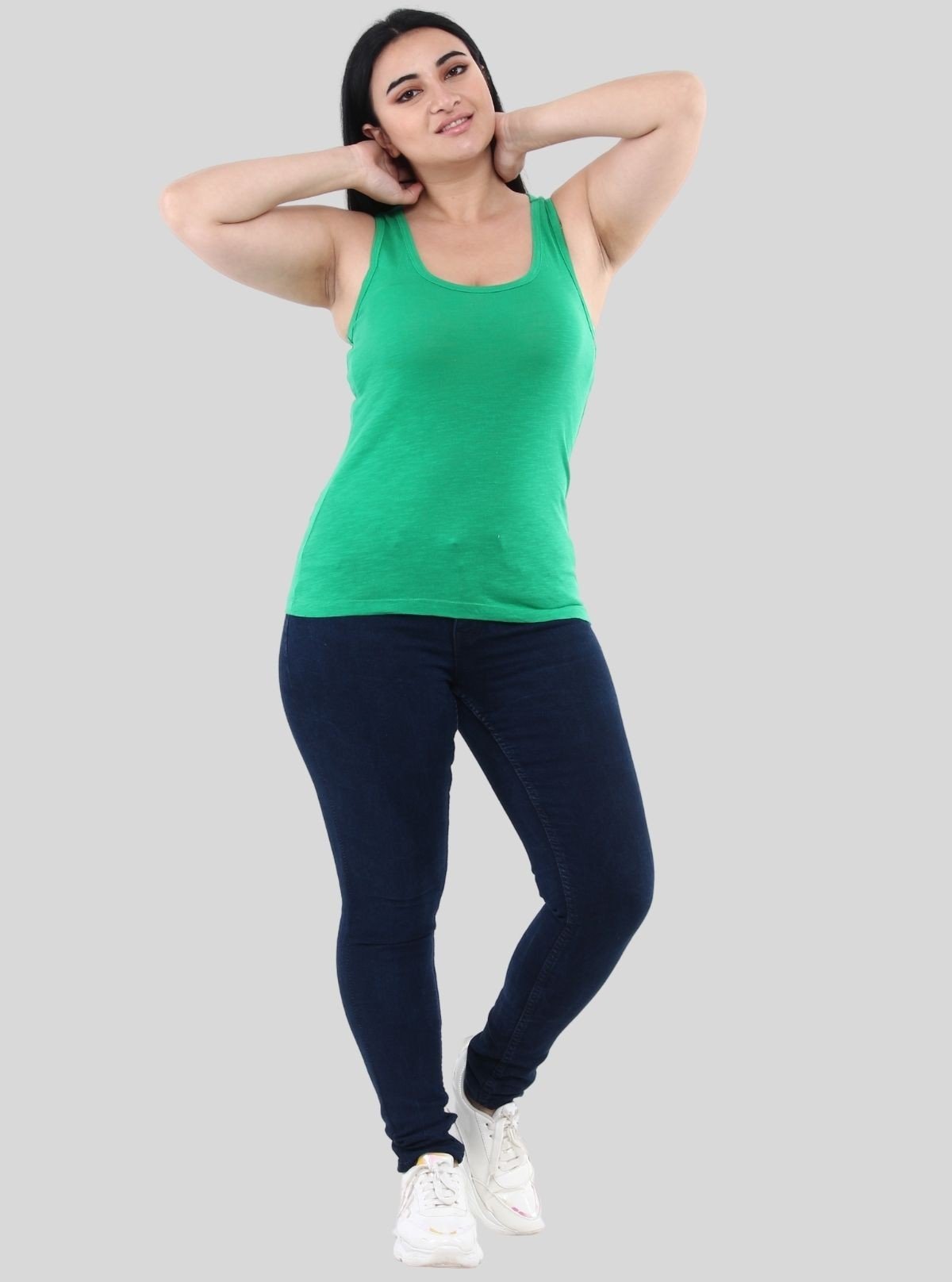 Women’s Solid Green Sleeveless Top – Boer and Fitch - Boer and Fitch