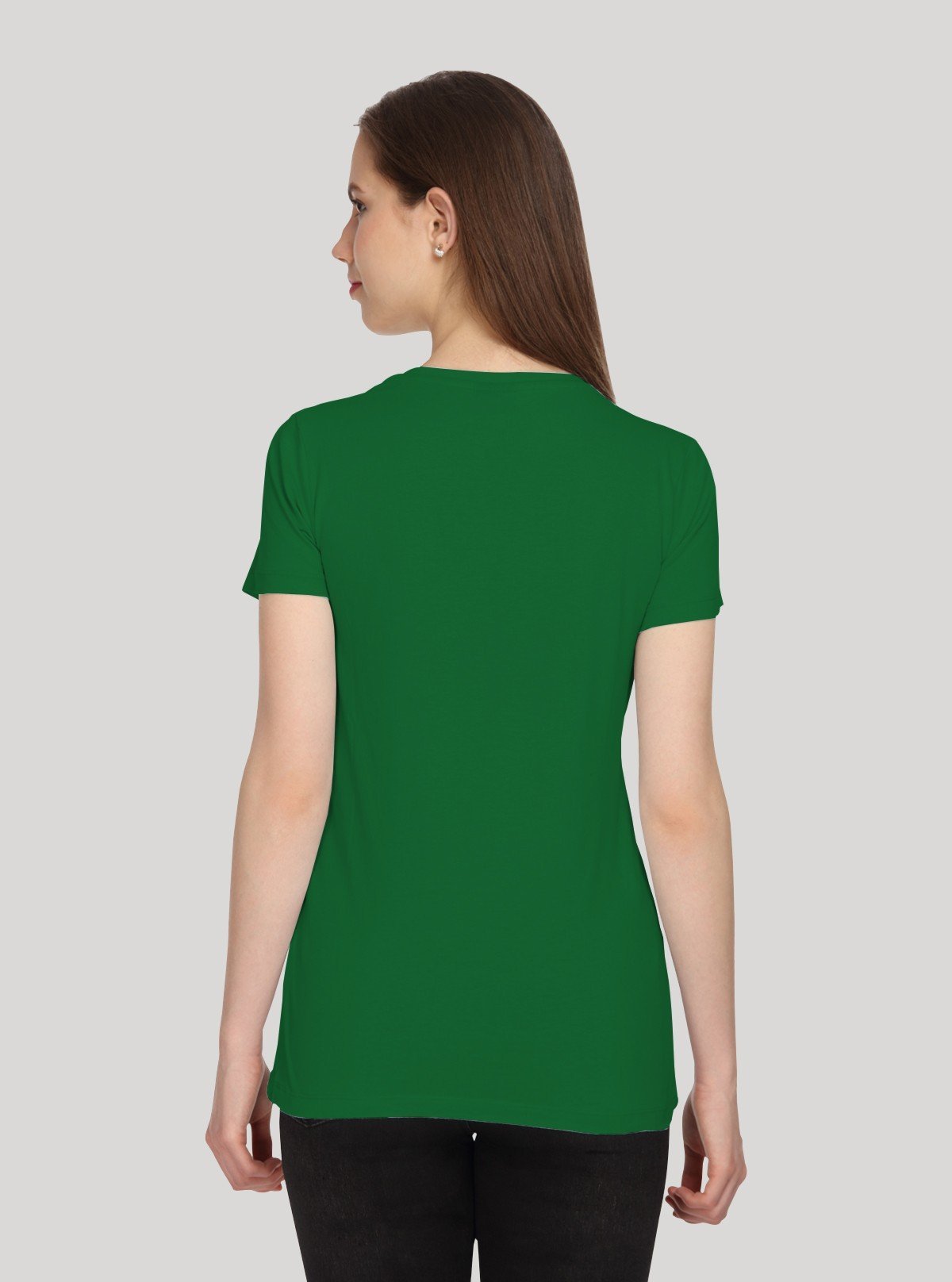 Women’s Solid Green V - Neck T-Shirt – Stylish Everyday Wear | Boer & Fitch - Boer and Fitch