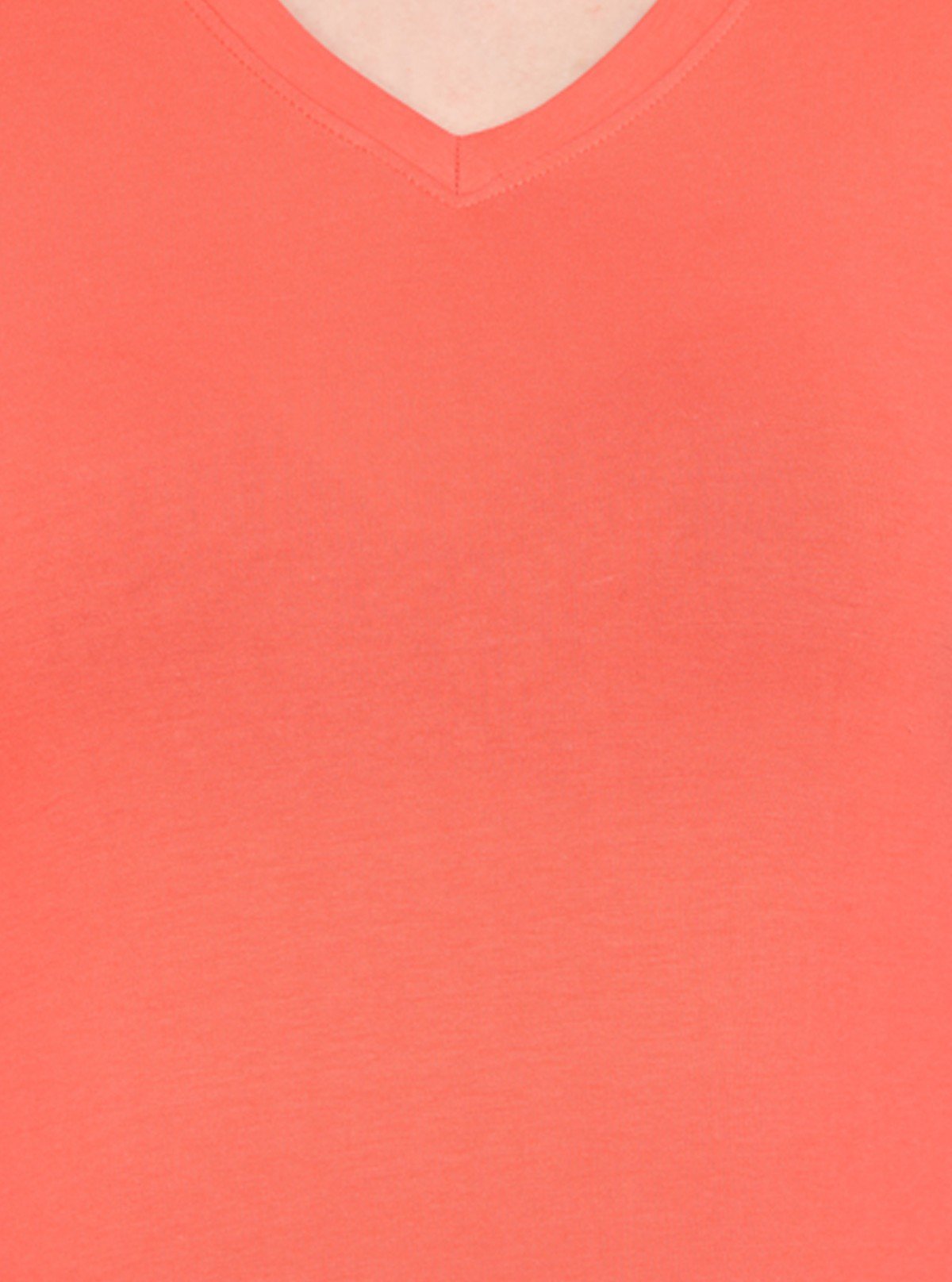 Women’s Solid Orange V - Neck T-Shirt – Casual Cotton Tee | Boer & Fitch - Boer and Fitch