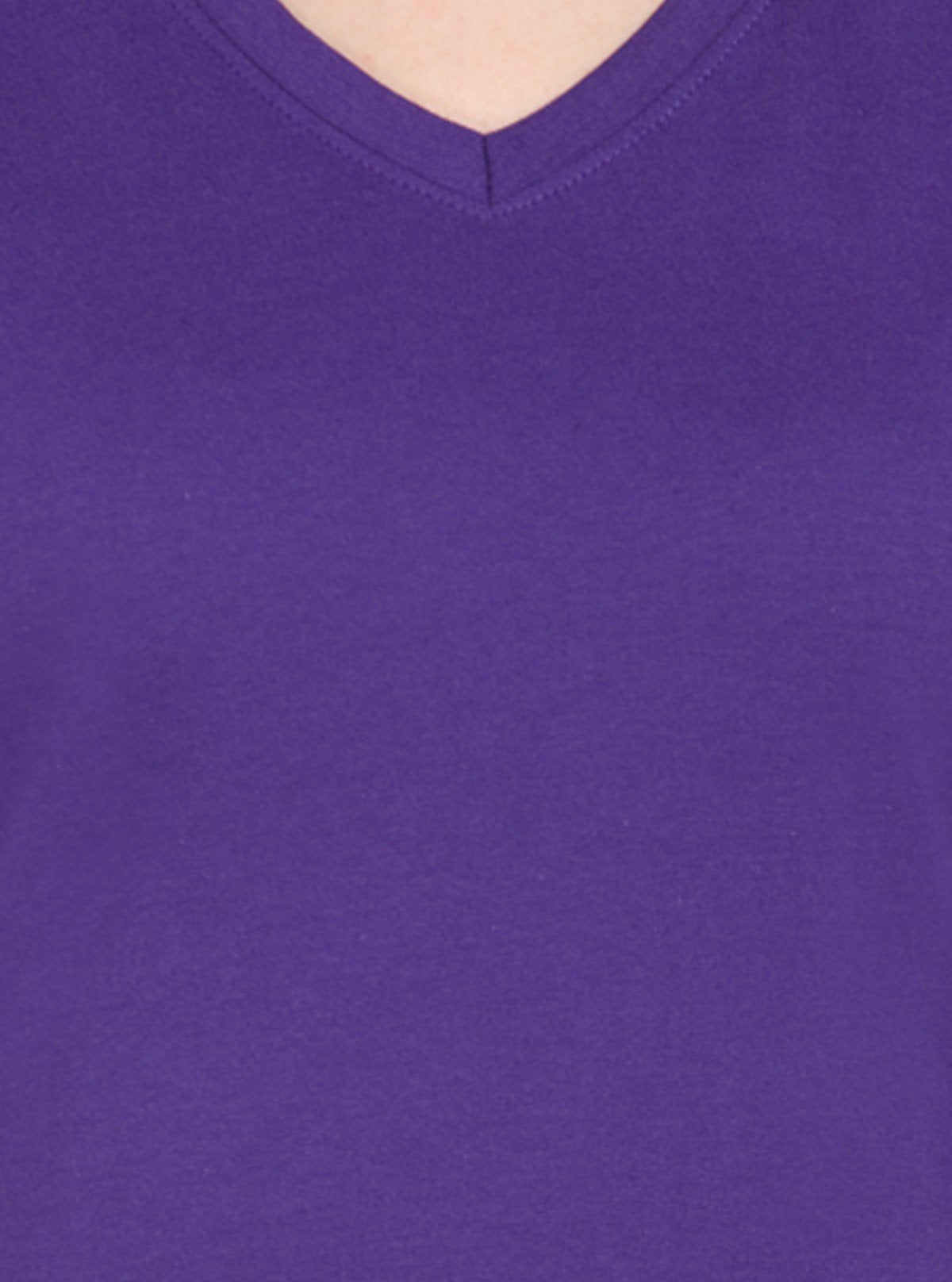 Women’s Solid Violet V - Neck T-Shirt – Casual Cotton Tee | Boer & Fitch - Boer and Fitch