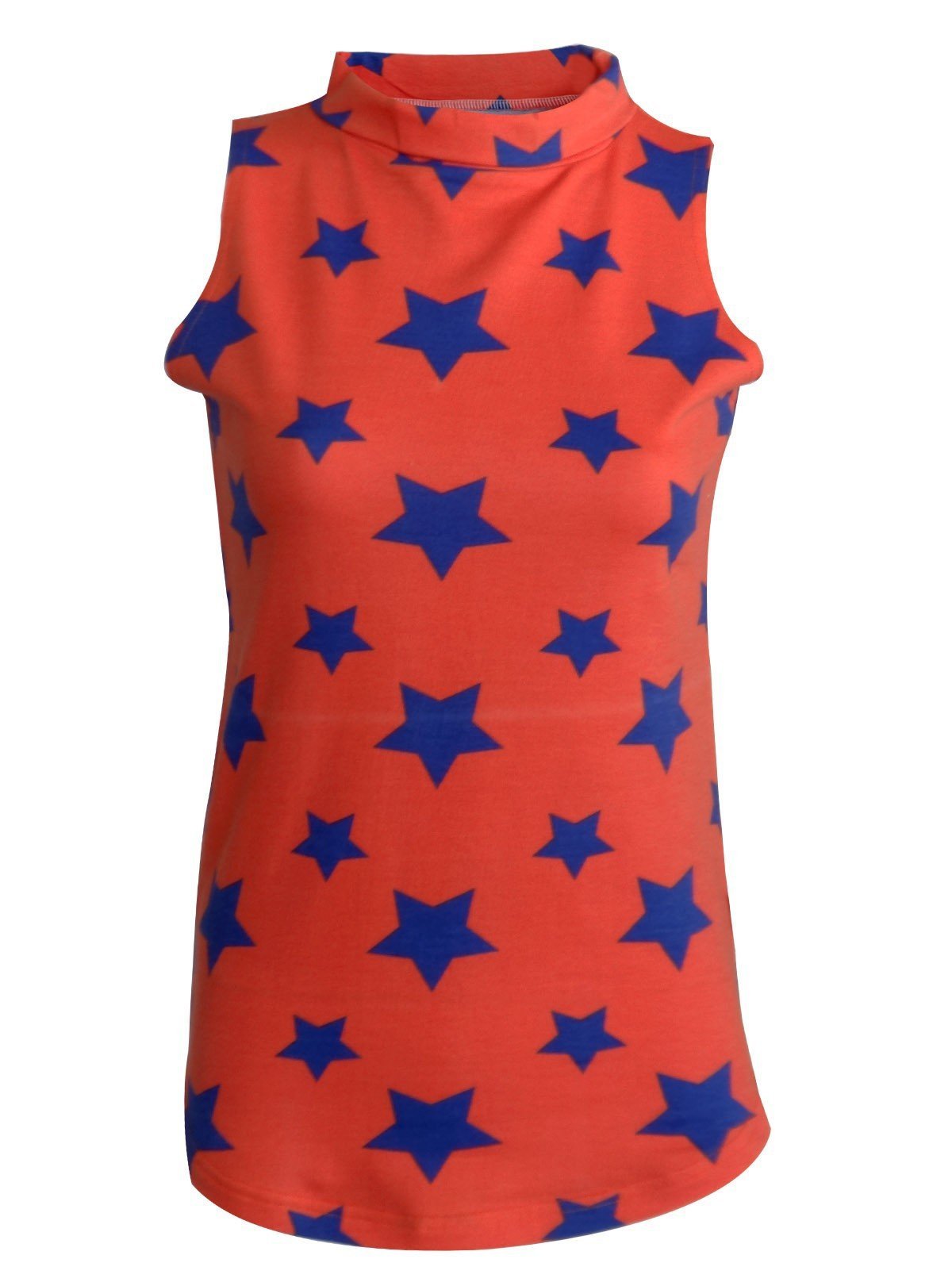 Women’s Star Print High Neck Sleeveless Top – Stylish & Comfortable | Boer & Fitch - Boer and Fitch
