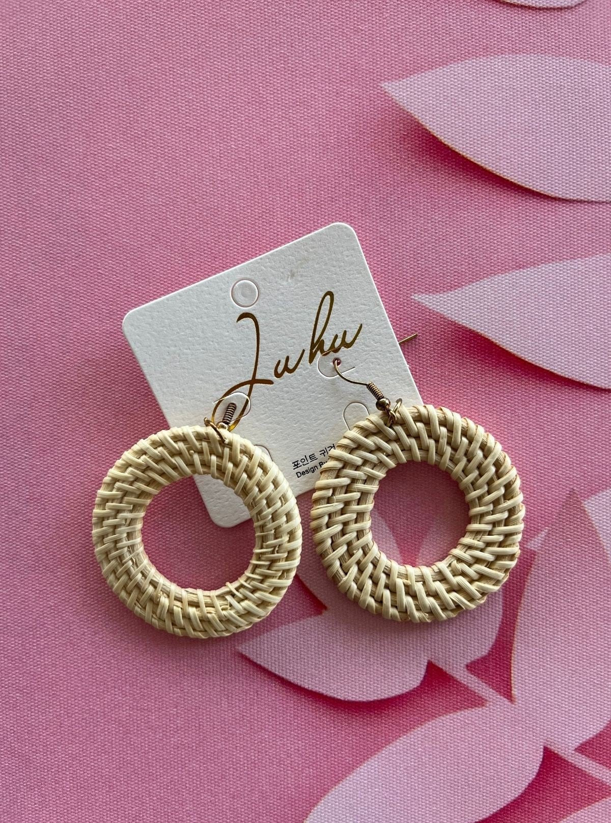 Women's Straw Knit Weave Geometric Earrings – Eco - Chic Statement by Boer and Fitch - Boer and Fitch