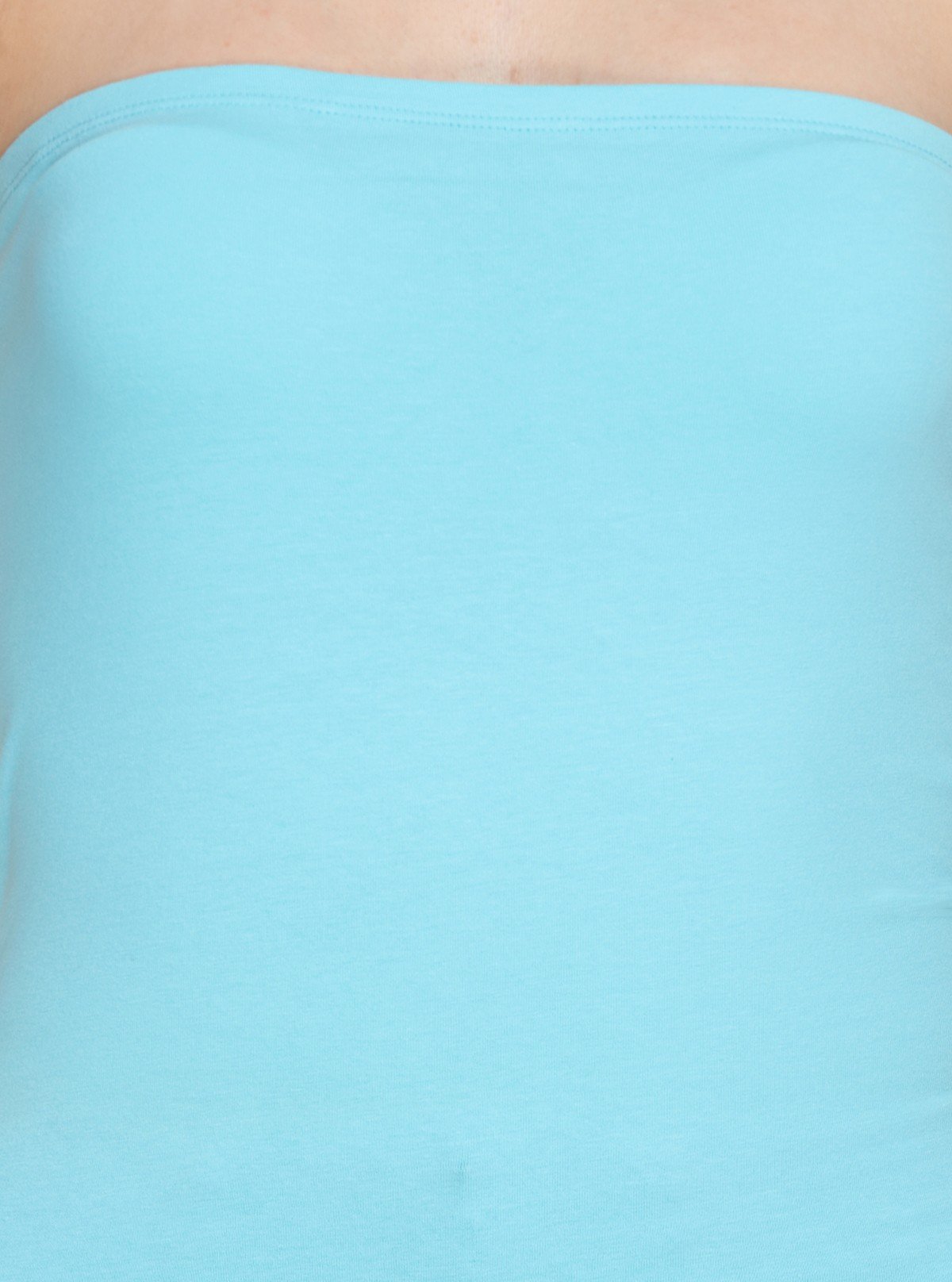 Women’s Turquoise Cotton Elastane Tube Top – Stretch Fit & Summer Fresh - Boer and Fitch