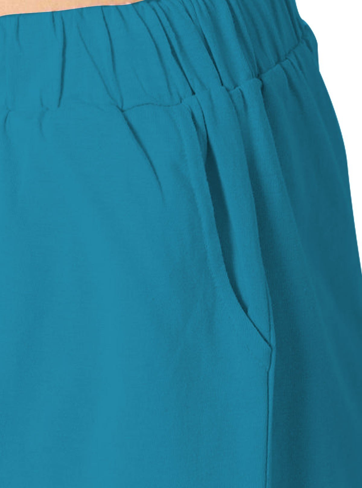 Women’s Turquoise Cotton Jersey Shorts – Fresh, Soft & All - Day Comfort - Boer and Fitch