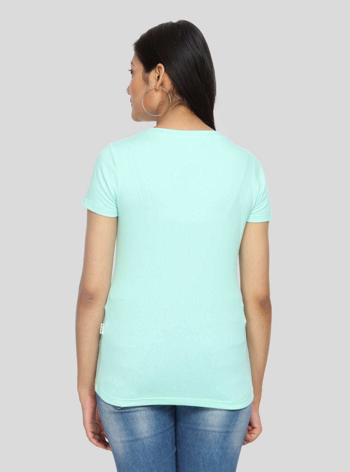 Women’s Turquoise Green V - Neck T-Shirt – Casual Cotton Tee | Boer & Fitch - Boer and Fitch