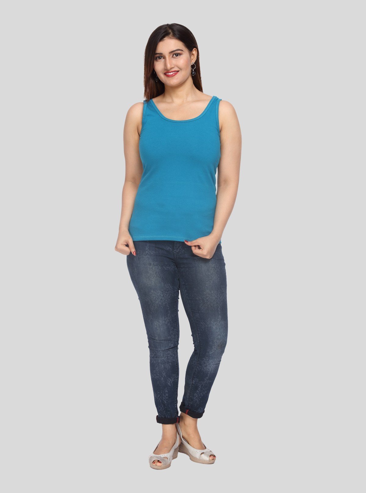 Women’s Turquoise Sleeveless Top – Stylish & Comfortable Summer Essential by Boer and Fitch - Boer and Fitch