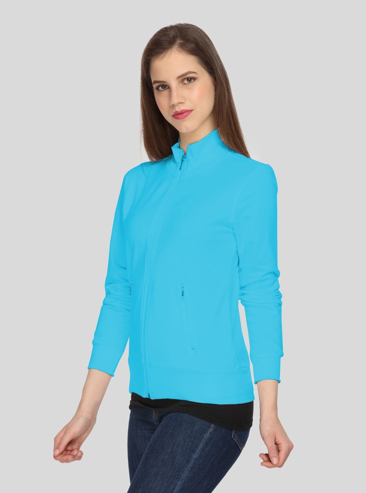 Women’s Turquoise Zipper Sweatshirt – Stylish & Comfortable | Boer & Fitch - Boer and Fitch