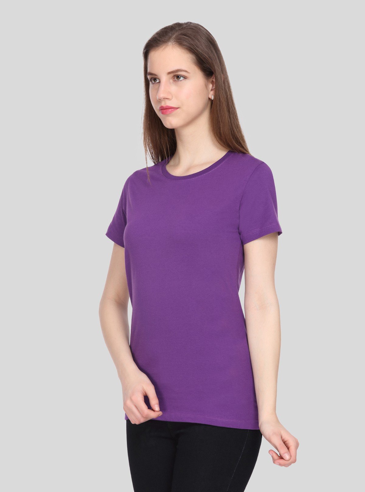 Women’s Violet Crew Neck T-Shirt – Stylish & Comfortable | Boer & Fitch - Boer and Fitch