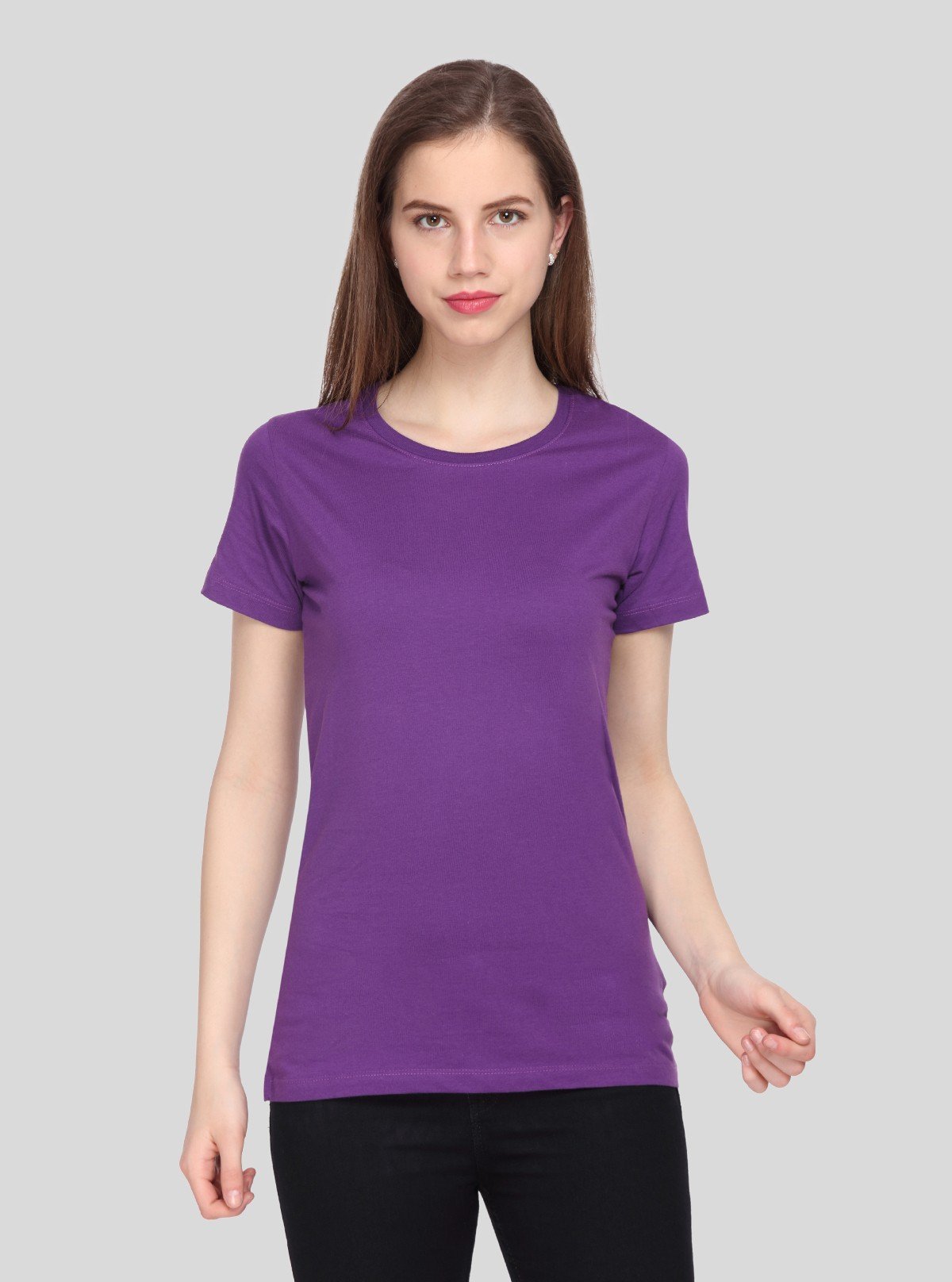 Women’s Violet Crew Neck T-Shirt – Stylish & Comfortable | Boer & Fitch - Boer and Fitch