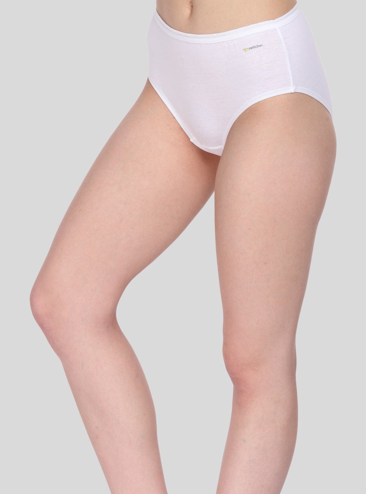 Women’s White Brief in Cotton Elastane Jersey – Soft & Stretchable Comfort - Boer and Fitch