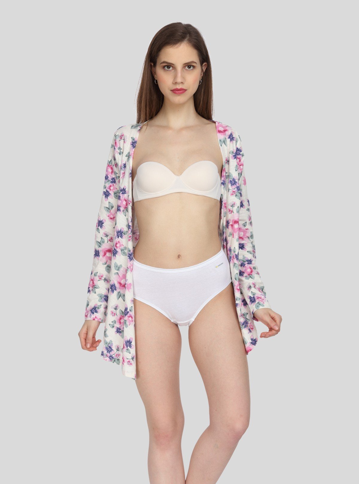 Women’s White Brief in Cotton Elastane Jersey – Soft & Stretchable Comfort - Boer and Fitch