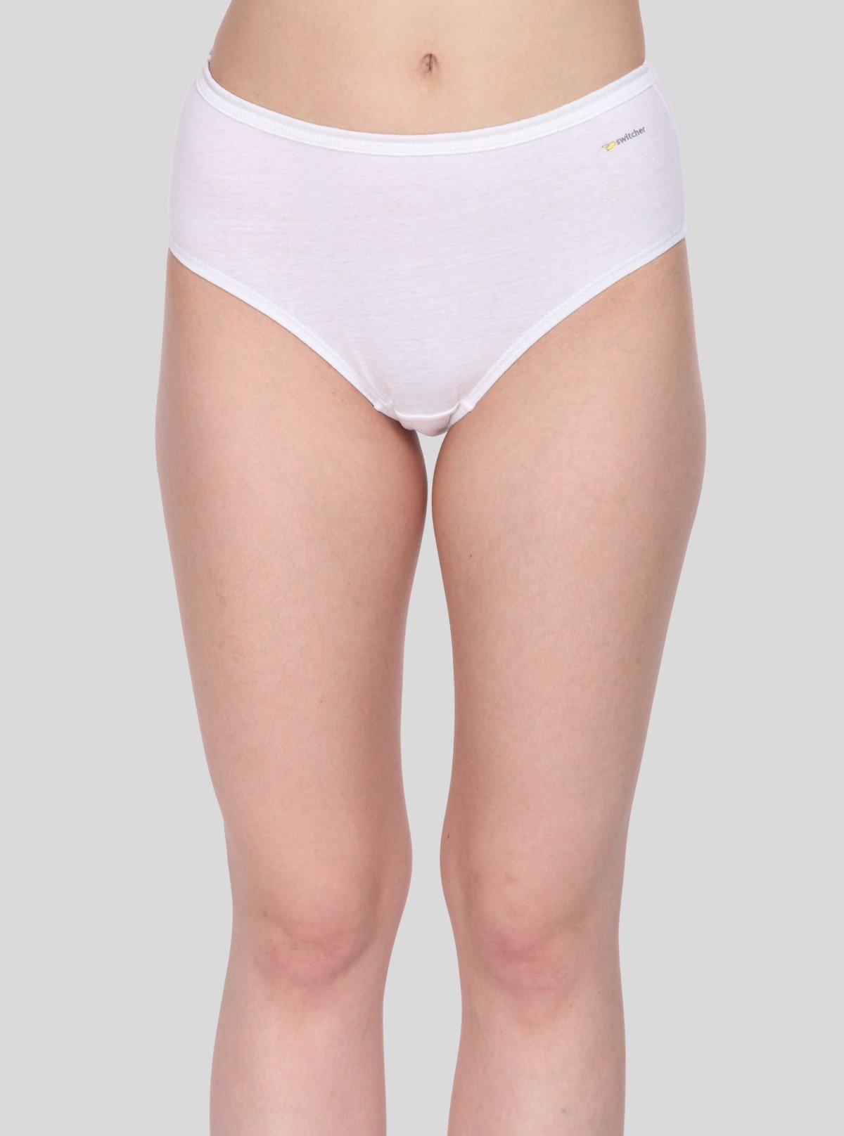 Women’s White Brief in Cotton Elastane Jersey – Soft & Stretchable Comfort - Boer and Fitch