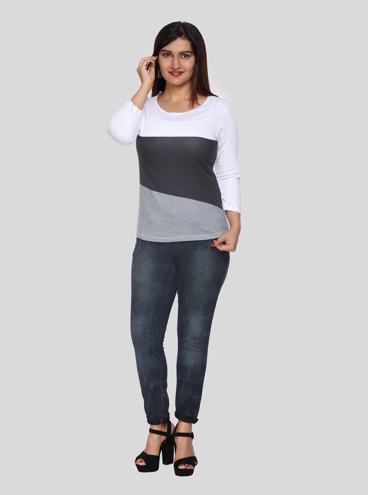 Women's White Contrast Top – Sleek Monochrome Style by Boer & Fitch - Boer and Fitch