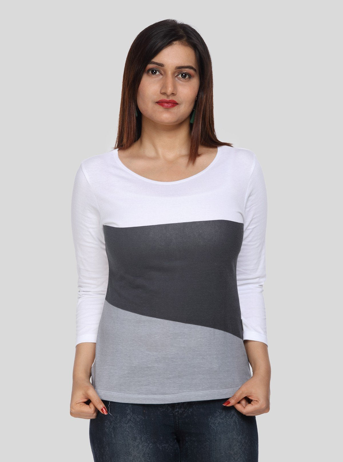 Women's White Contrast Top – Sleek Monochrome Style by Boer & Fitch - Boer and Fitch