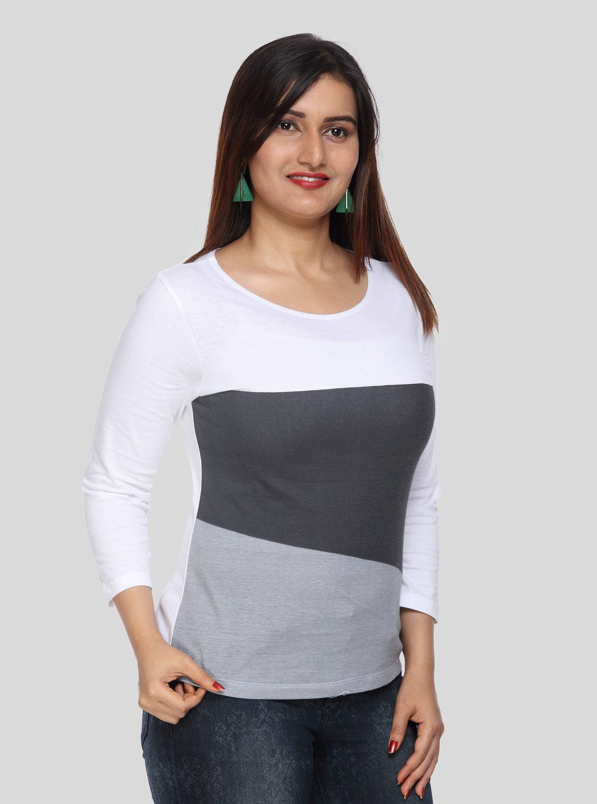Women's White Contrast Top – Sleek Monochrome Style by Boer & Fitch - Boer and Fitch