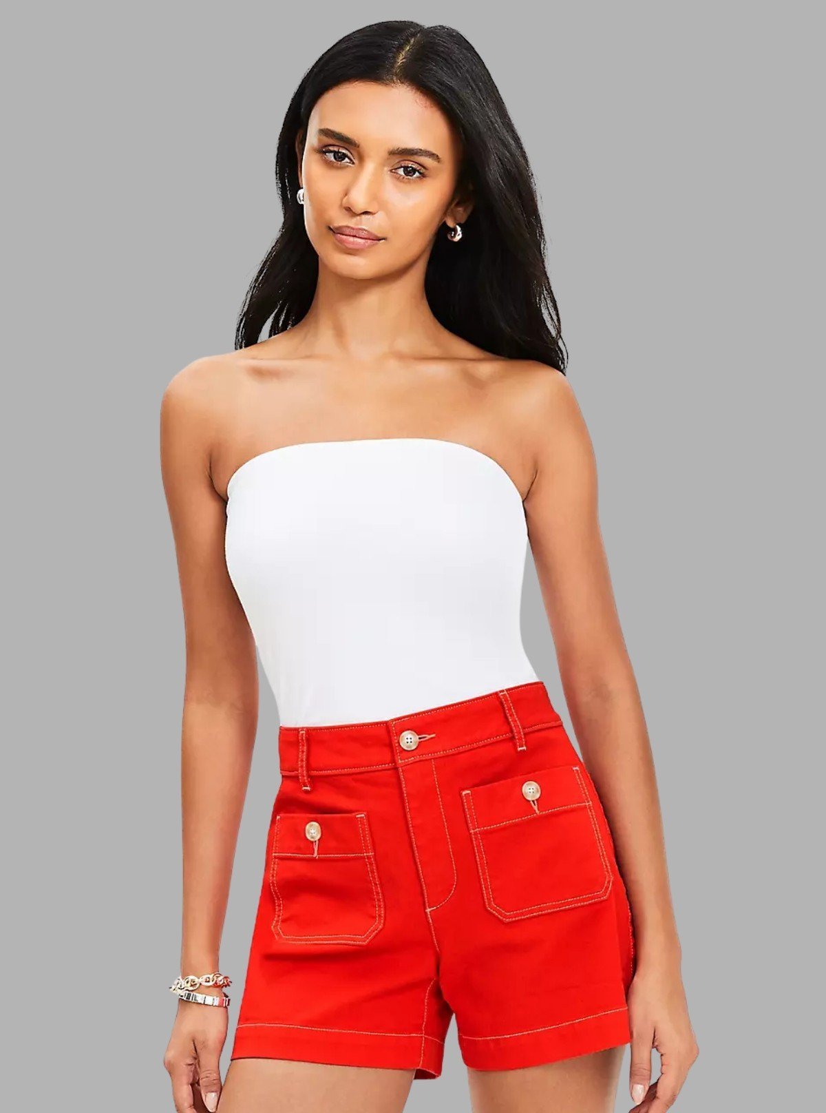 Women’s White Cotton Elastane Tube Top – Minimal, Comfy & Stretchable - Boer and Fitch