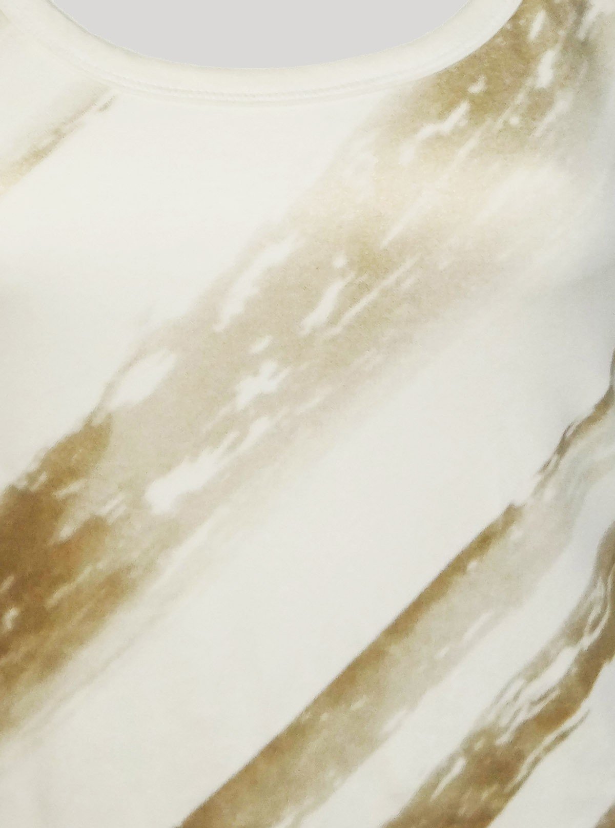 Women’s White Golden Abstract Print Sleeveless Top – Stylish & Comfortable | Boer & Fitch - Boer and Fitch