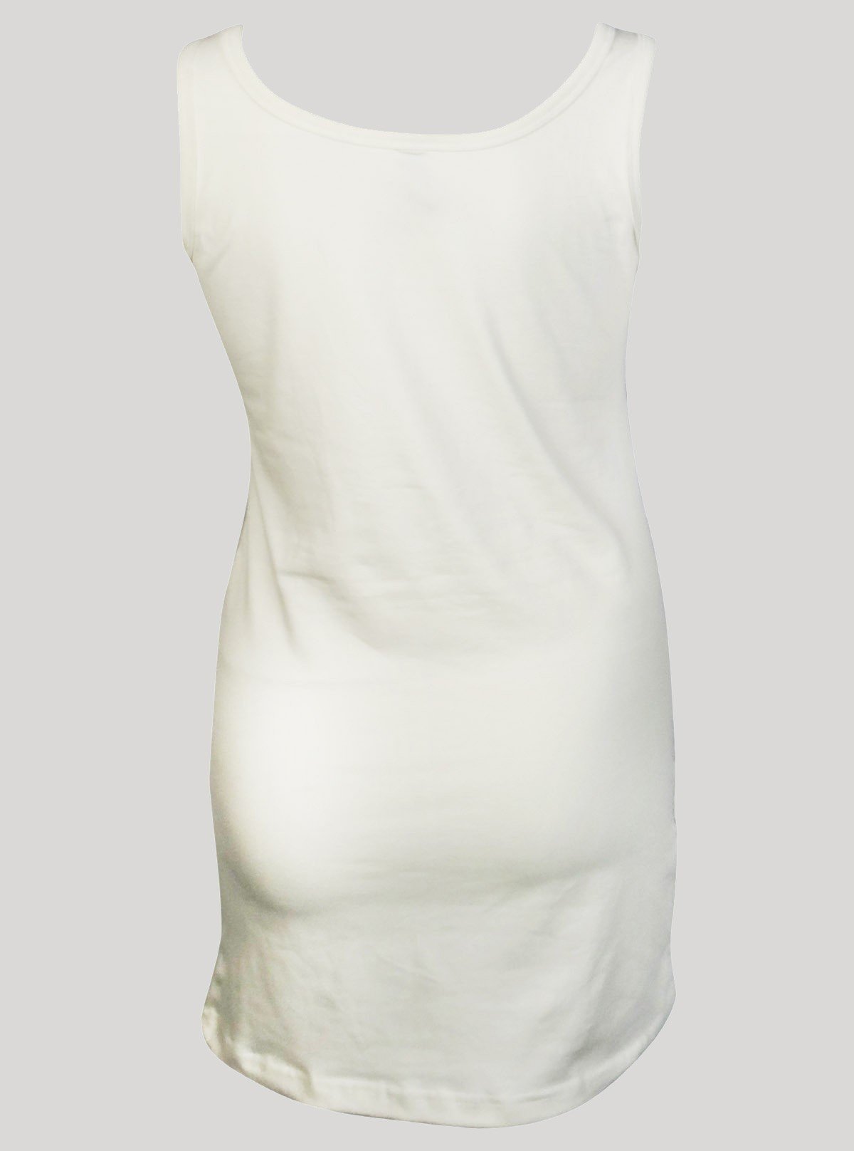 Women’s White Golden Abstract Print Sleeveless Top – Stylish & Comfortable | Boer & Fitch - Boer and Fitch