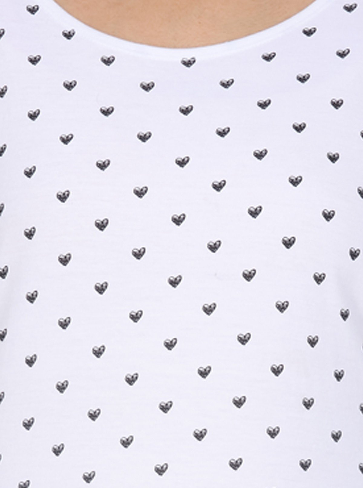 Women’s White Heart Printed Sleeveless Top – Boer and Fitch - Boer and Fitch