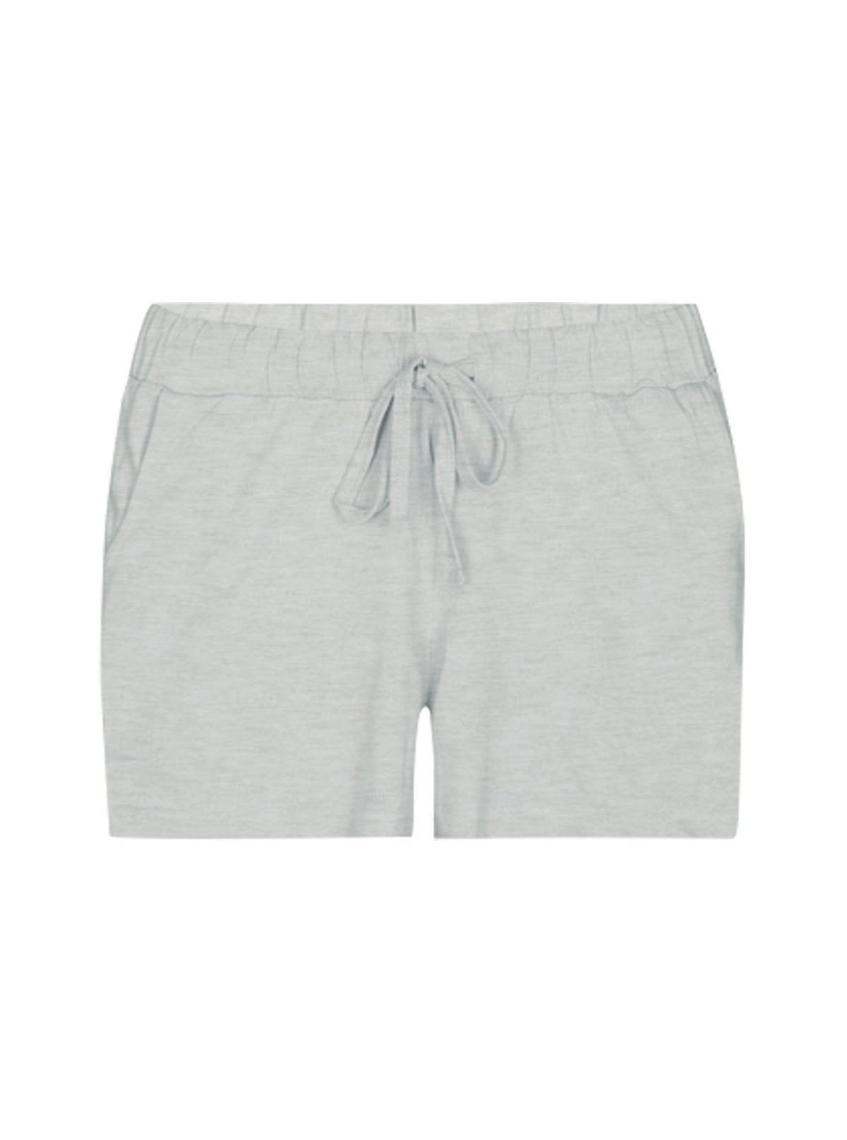 Women’s White Melange Cotton Jersey Shorts – Soft, Minimal & All - Day Comfort - Boer and Fitch