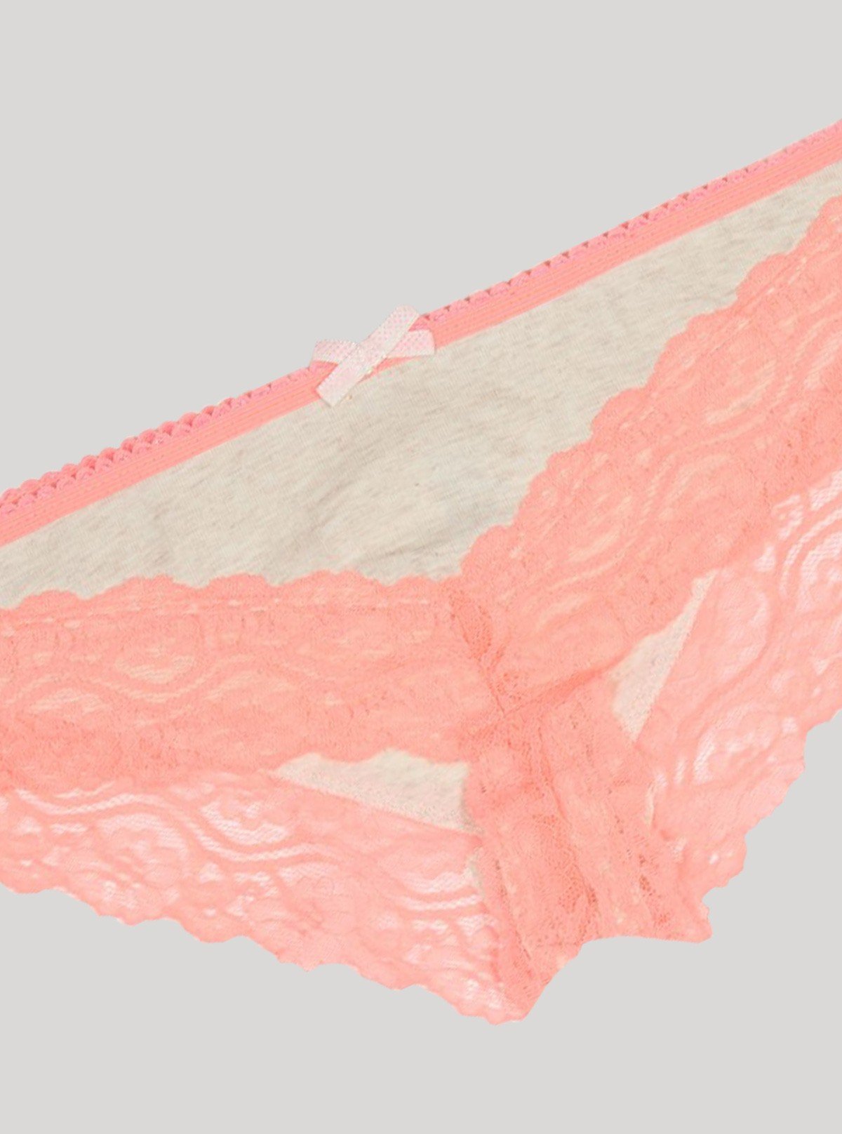 Women’s White Melange Pink Lace Panty – Elegant & Comfortable | Boer & Fitch - Boer and Fitch