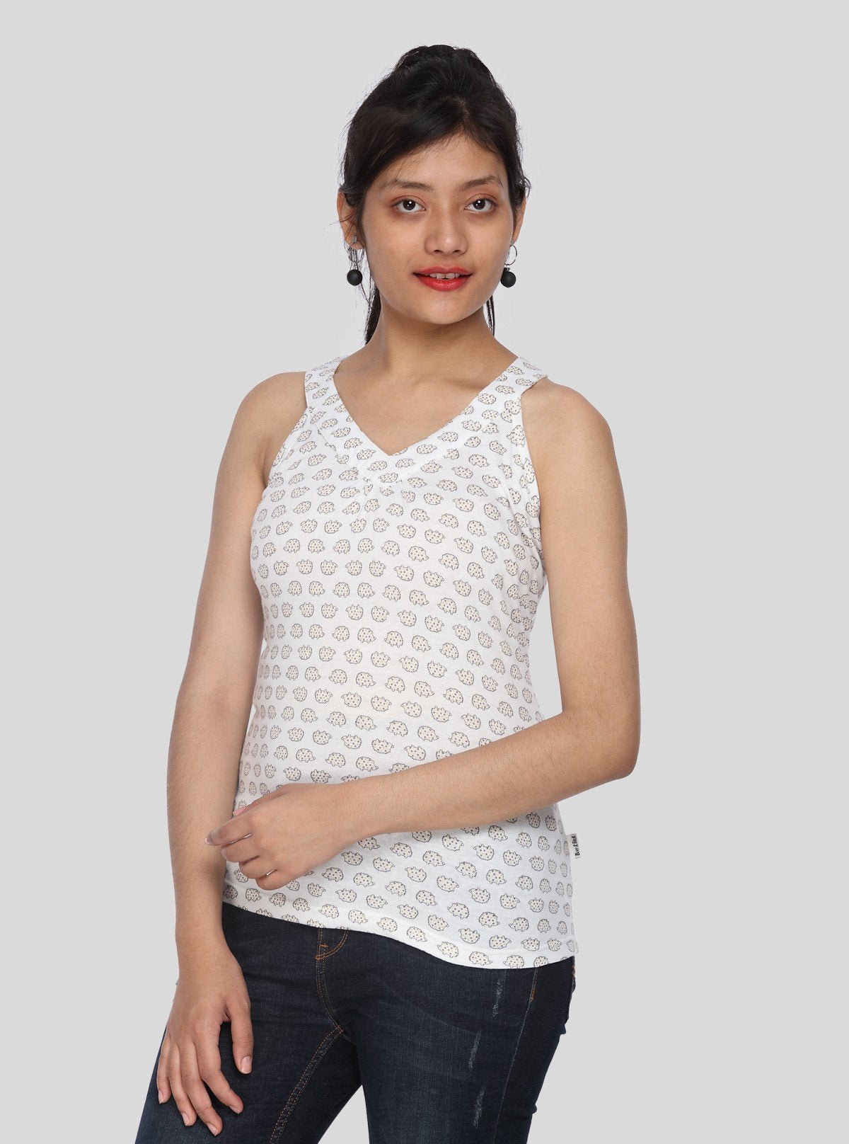 Women’s White Minimalist Textured Sleeveless Top – Elegant Comfort by Boer and Fitch - Boer and Fitch