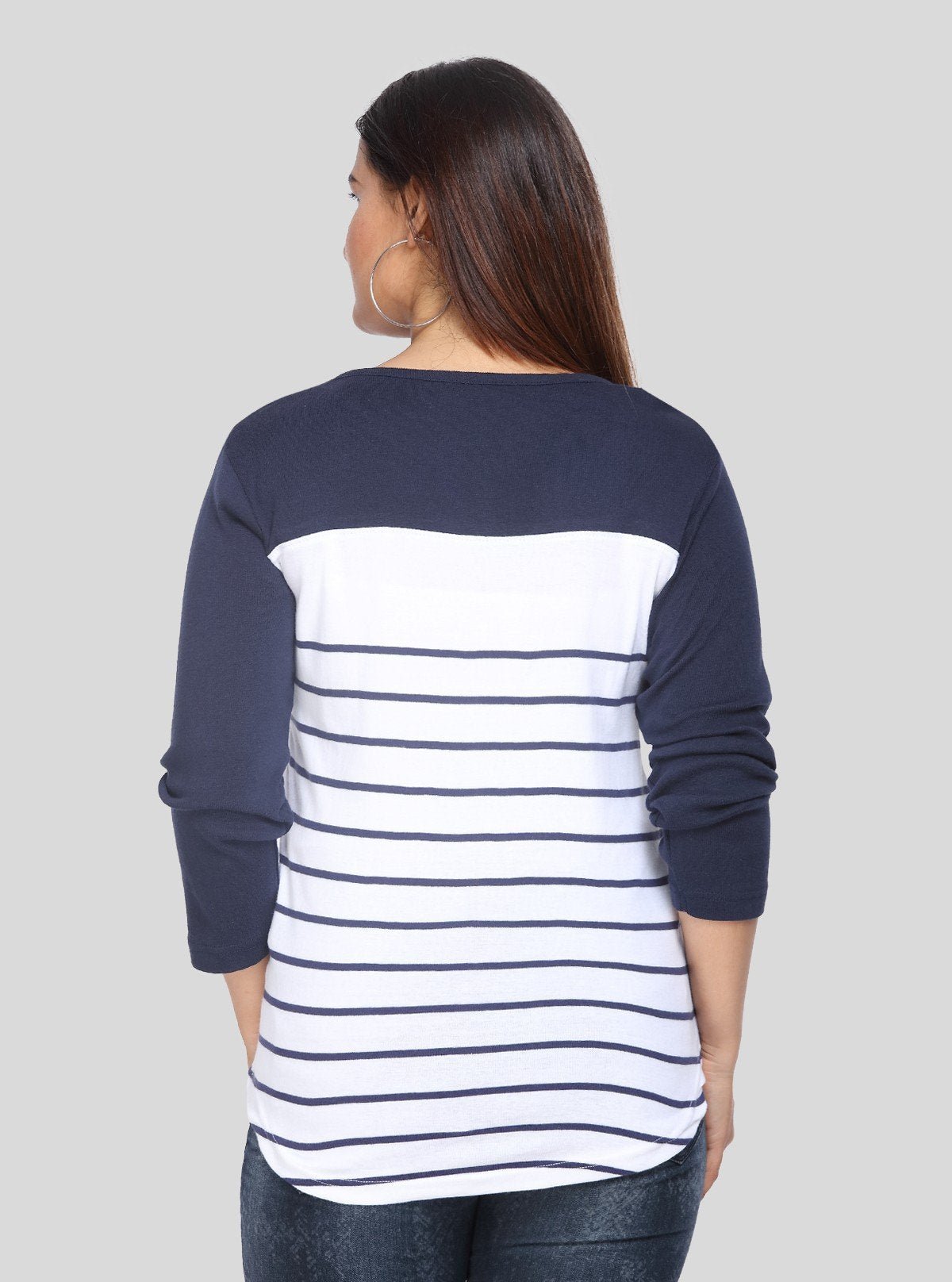 Women's White & Navy Stripe Top – Nautical - Inspired Cotton Style by Boer & Fitch - Boer and Fitch