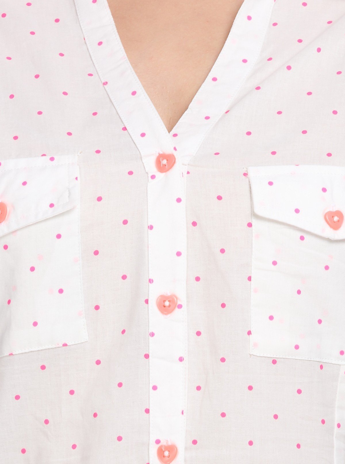 Women’s White Polka Dot Cotton Shirt – Casual & Chic by Boer and Fitch - Boer and Fitch