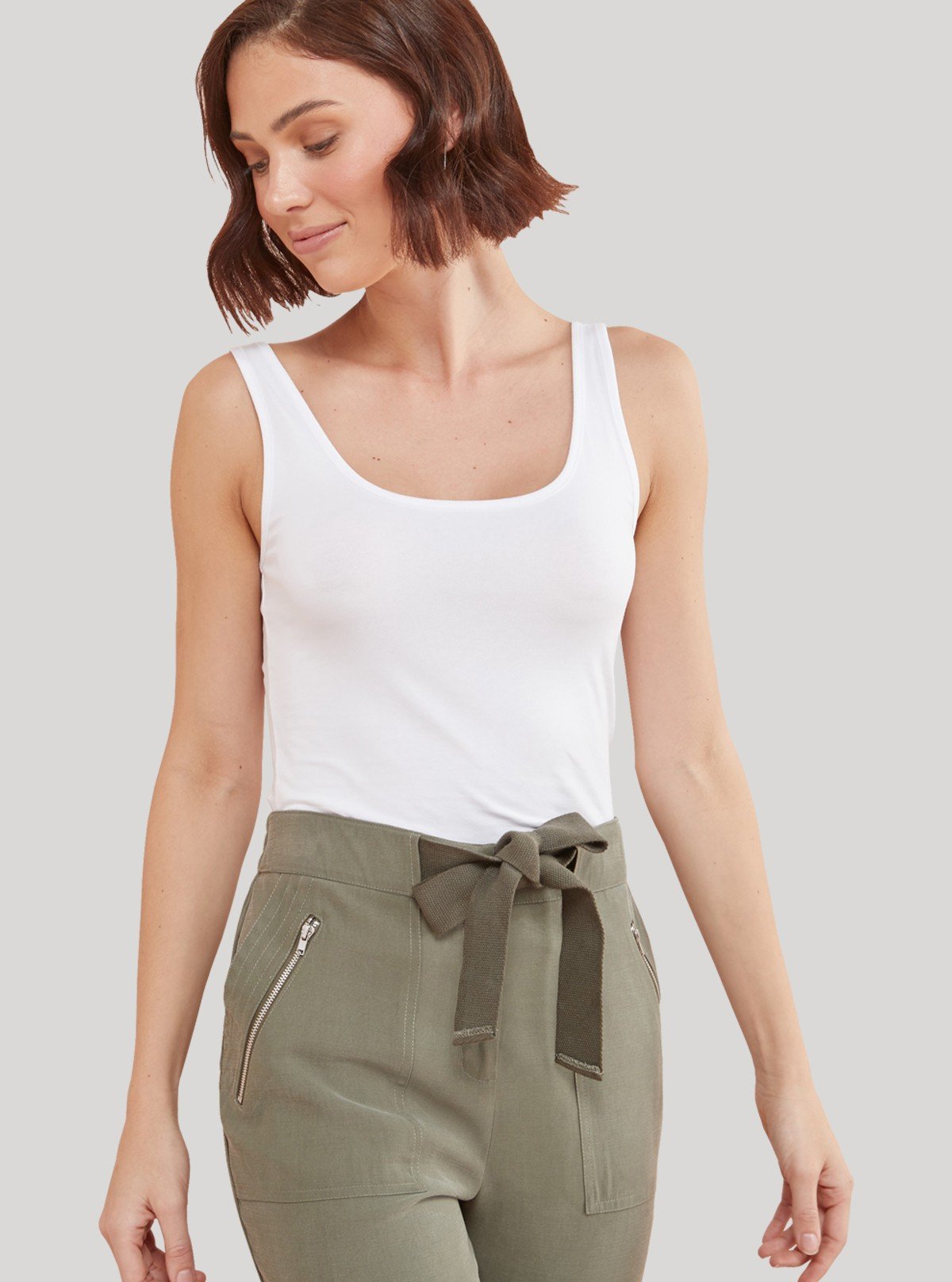Women’s White Sleeveless Stretch Top – Comfortable & Stylish | Boer & Fitch - Boer and Fitch