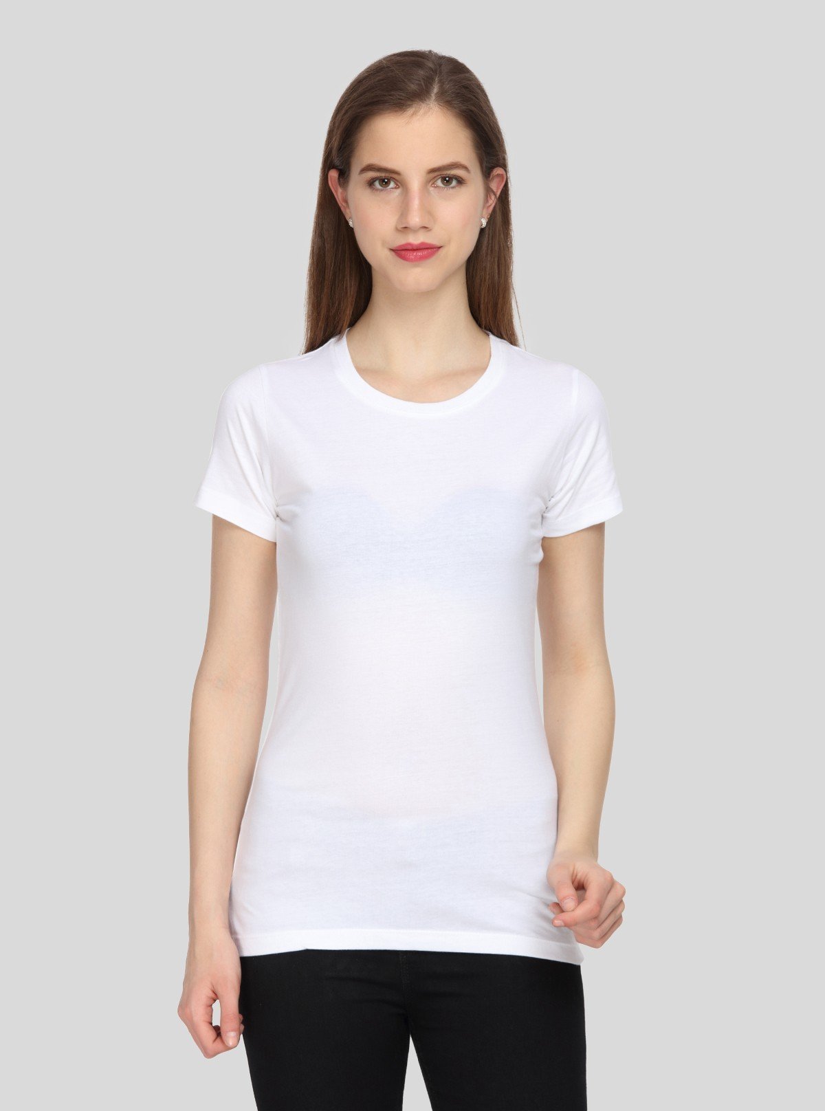 Women's White Slub Jersey Crew Neck Cotton Short Sleeve T-Shirt by Boer and Fitch - Boer and Fitch