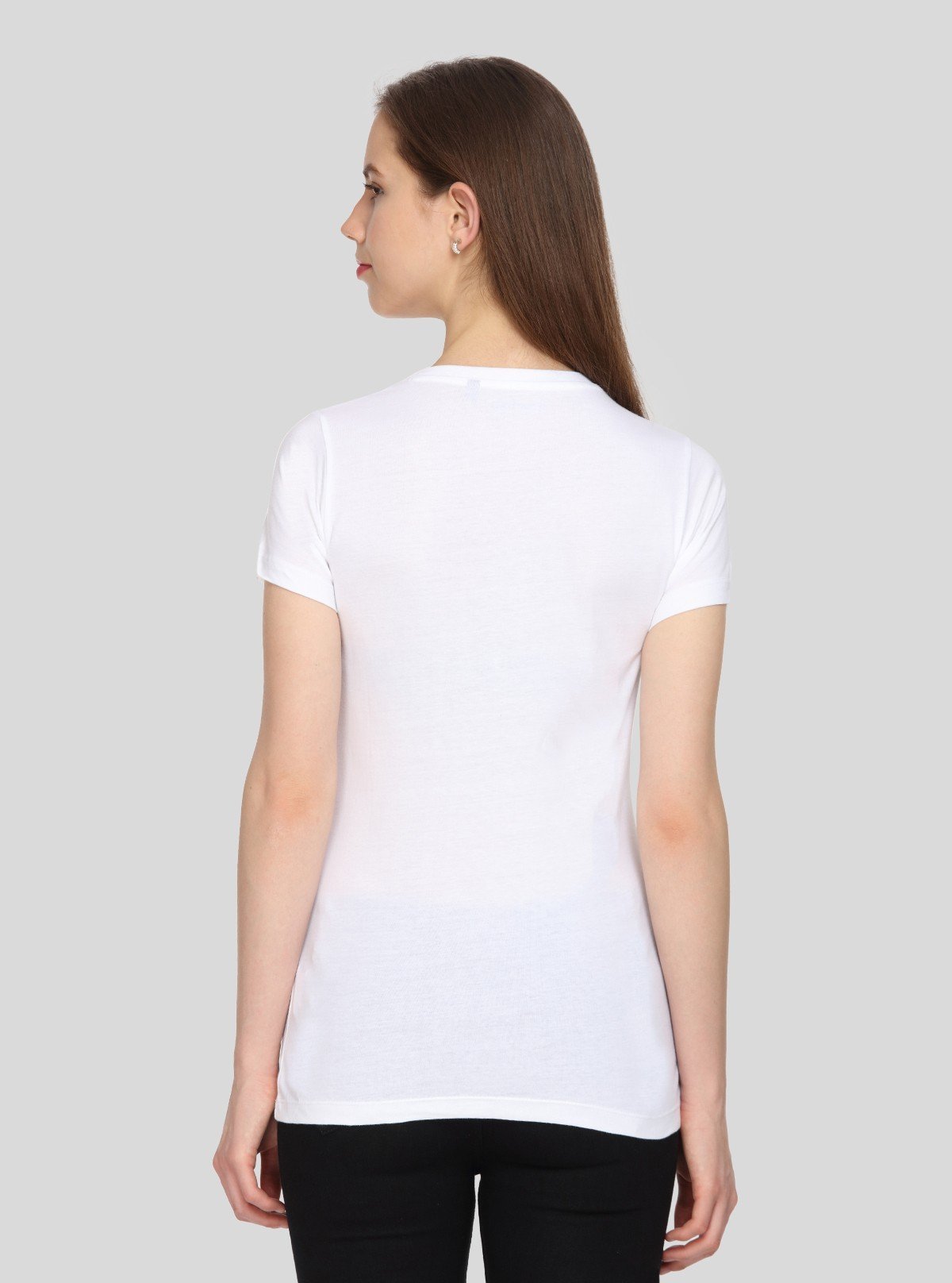 Women's White Slub Jersey Crew Neck Cotton Short Sleeve T-Shirt by Boer and Fitch - Boer and Fitch