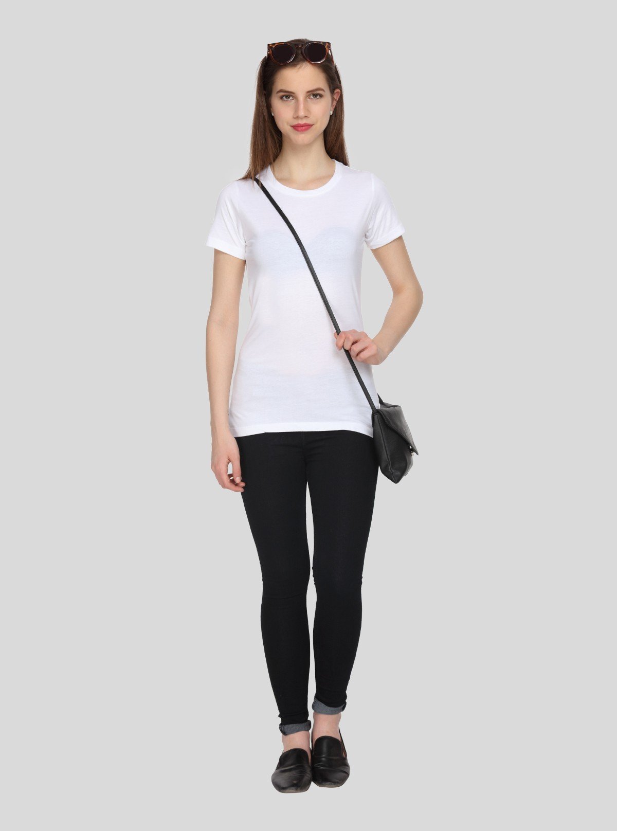 Women's White Slub Jersey Crew Neck Cotton Short Sleeve T-Shirt by Boer and Fitch - Boer and Fitch