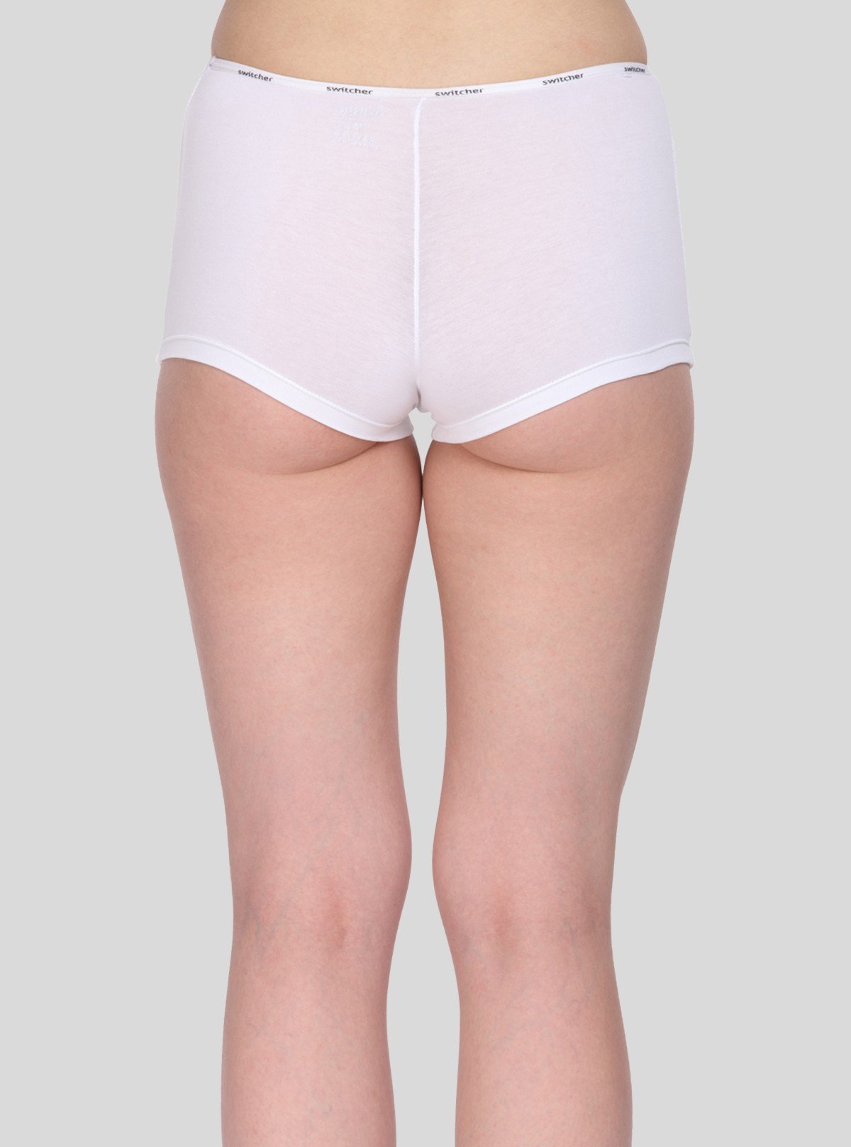 Women’s White Solid Hipster Brief in Cotton Elastane Jersey – Soft & Stretchy Comfort - Boer and Fitch