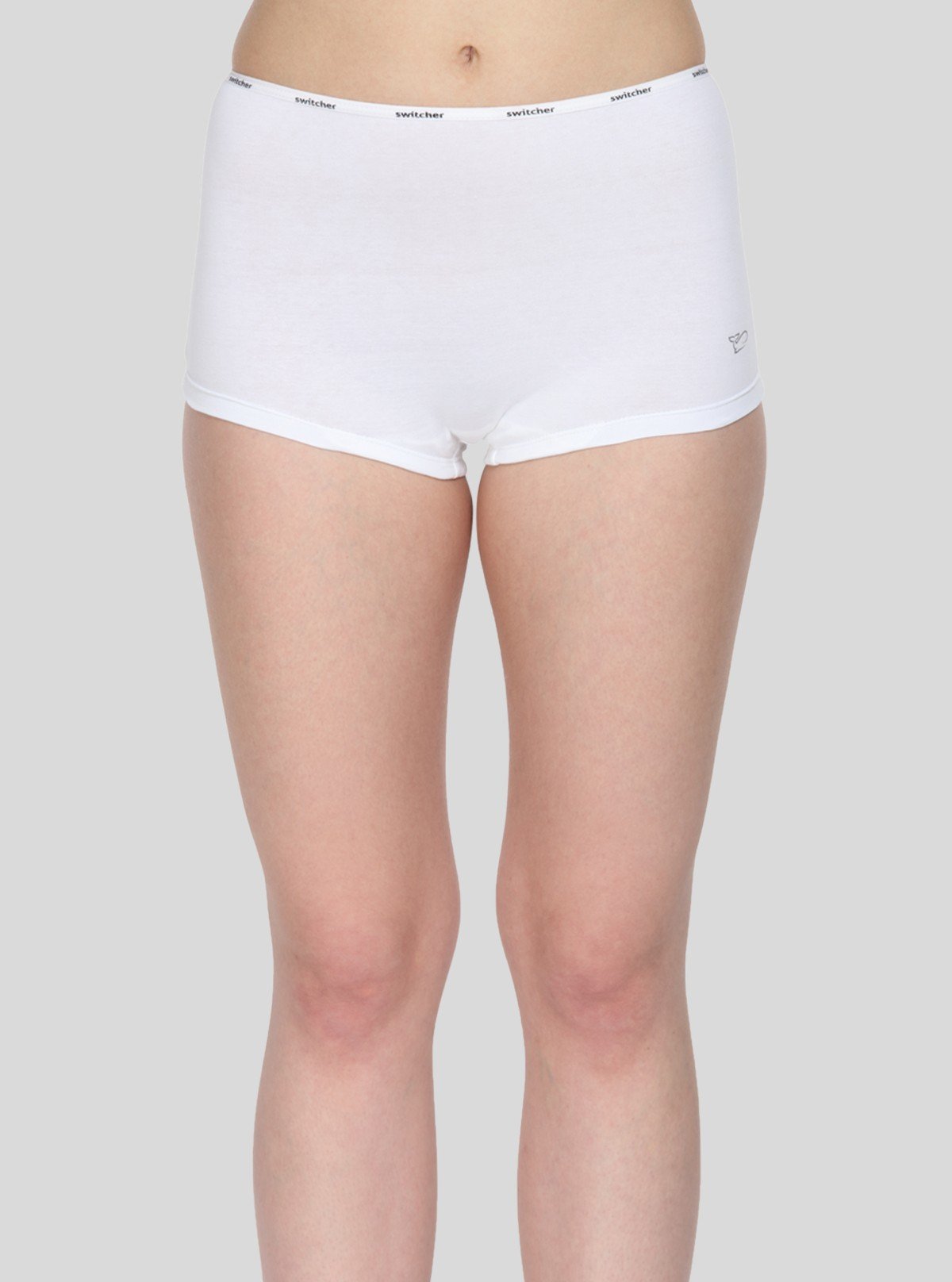 Women’s White Solid Hipster Brief in Cotton Elastane Jersey – Soft & Stretchy Comfort - Boer and Fitch
