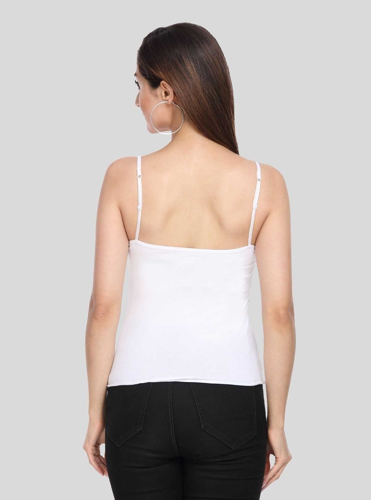 Women’s White Spaghetti Top with Love Print – Cute & Comfy | Boer & Fitch - Boer and Fitch