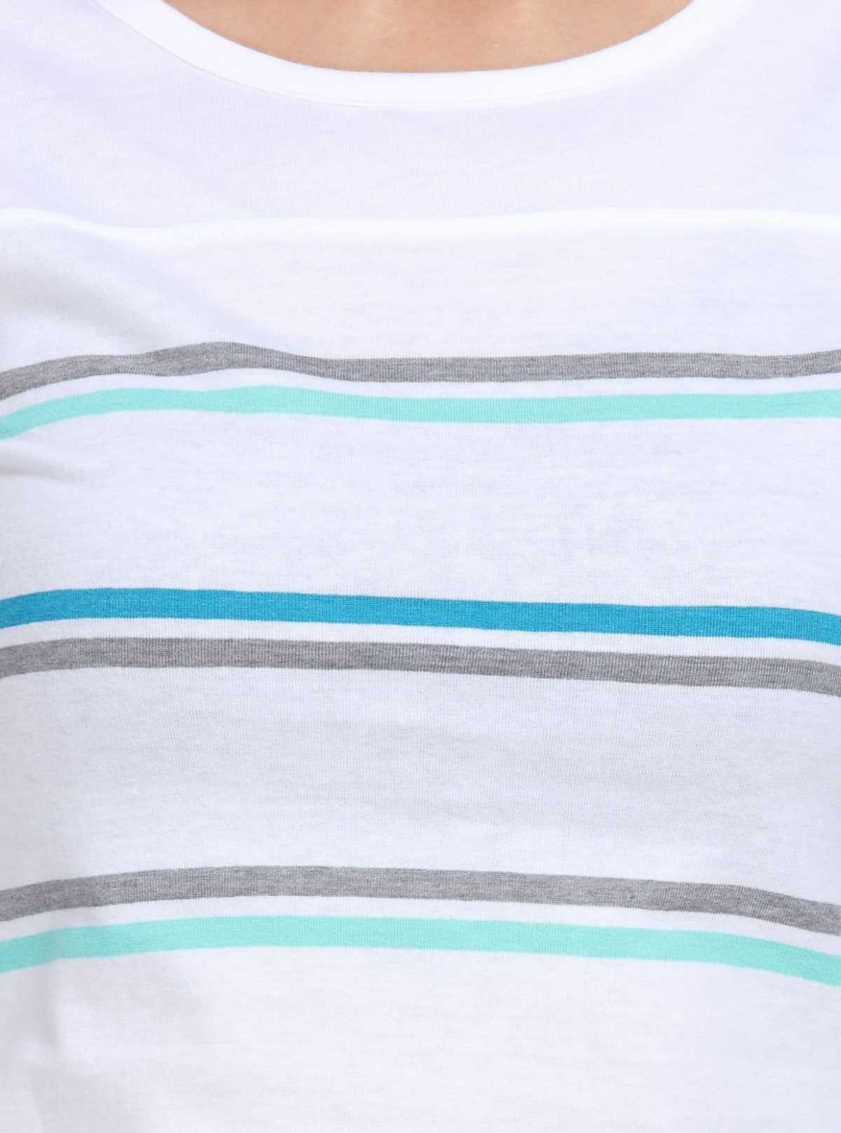 Women's White Striped Top – Classic Chic Everyday Wear by Boer & Fitch - Boer and Fitch
