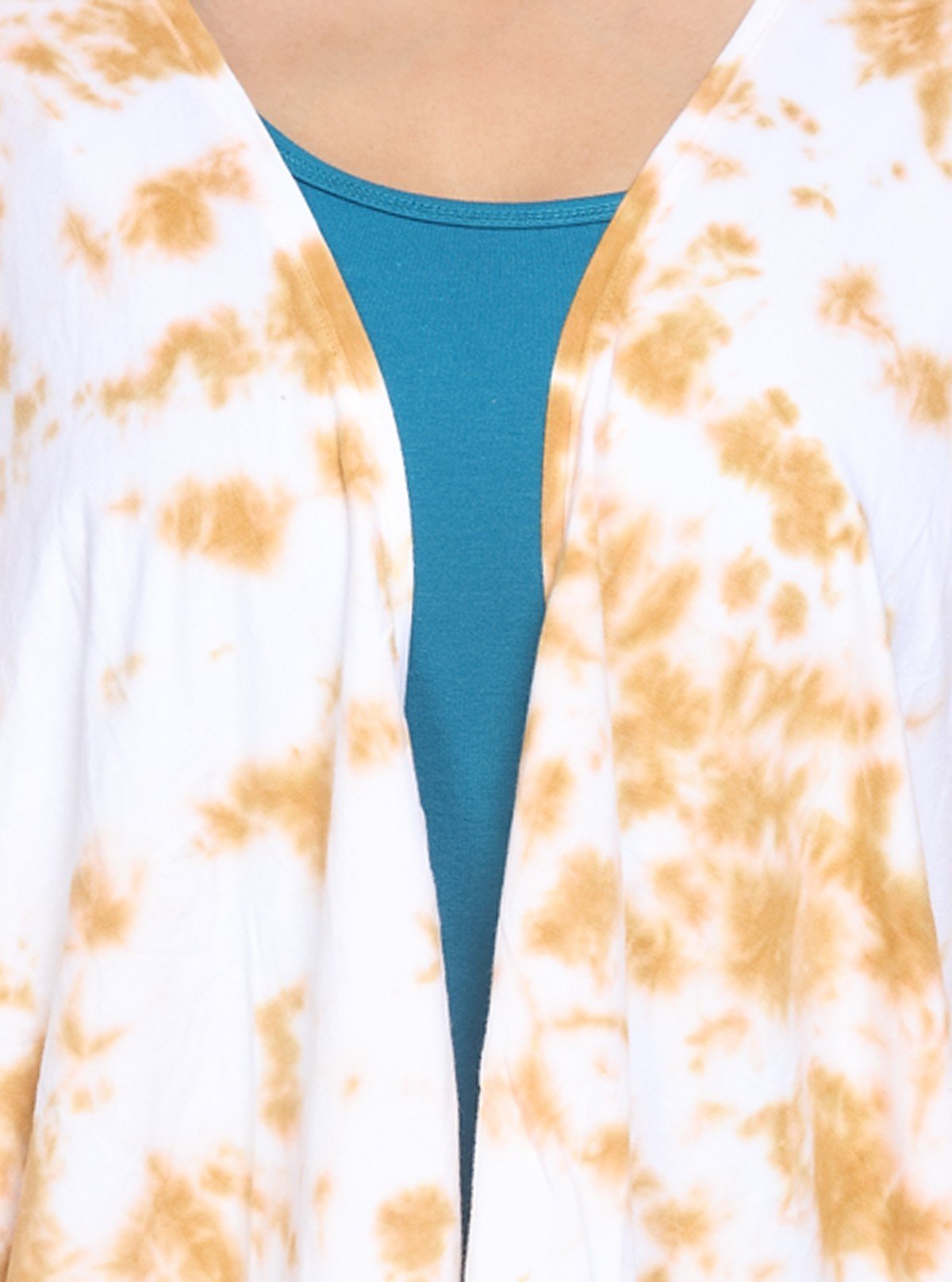 Women's White Tie and Dye Shrug in 100% Cotton | Stylish Layer | Boer and Fitch - Boer and Fitch