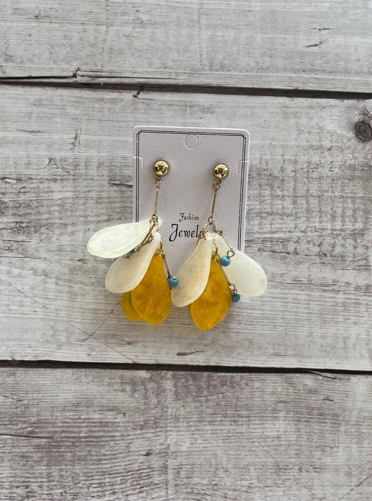 Women’s Yellow Fairy Wings Earrings – Whimsical Charm by Boer & Fitch - Boer and Fitch